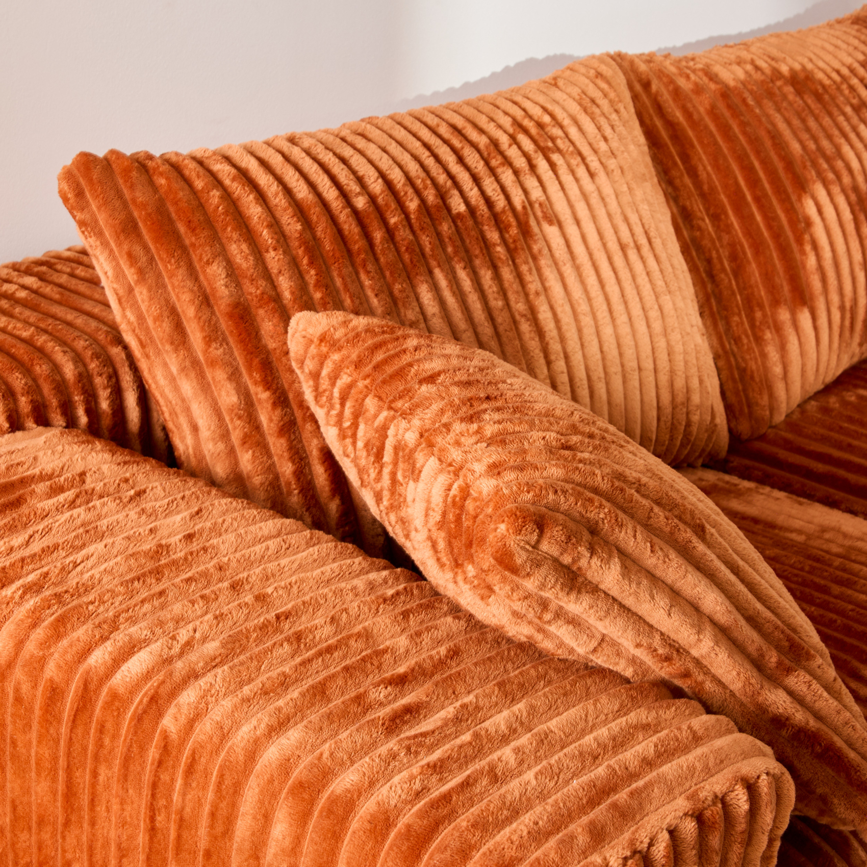 Canapé d’angle 3 places en tissu côtelé — vue 5