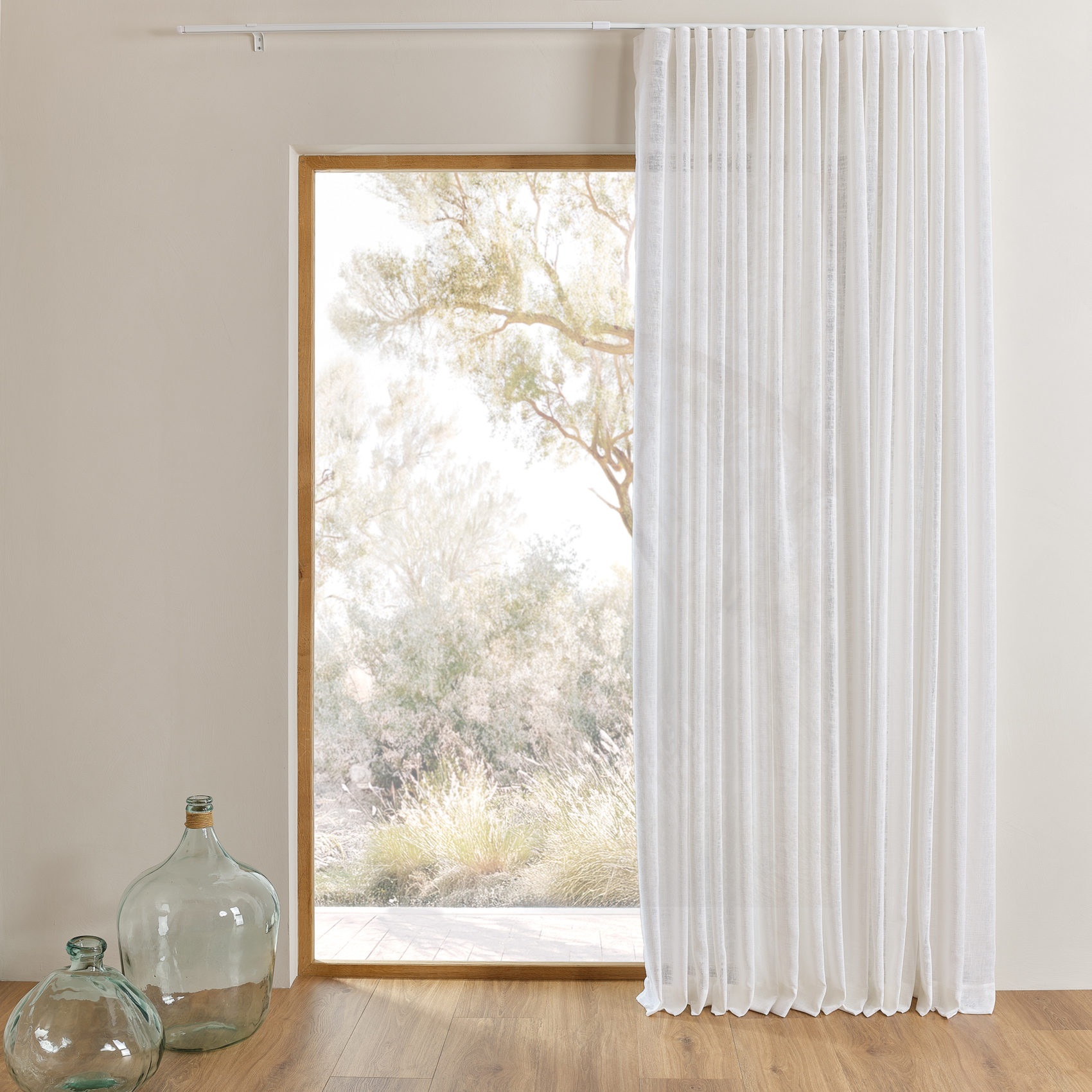 Kit rail extensible + Voilage poly-lin wave — vue 5