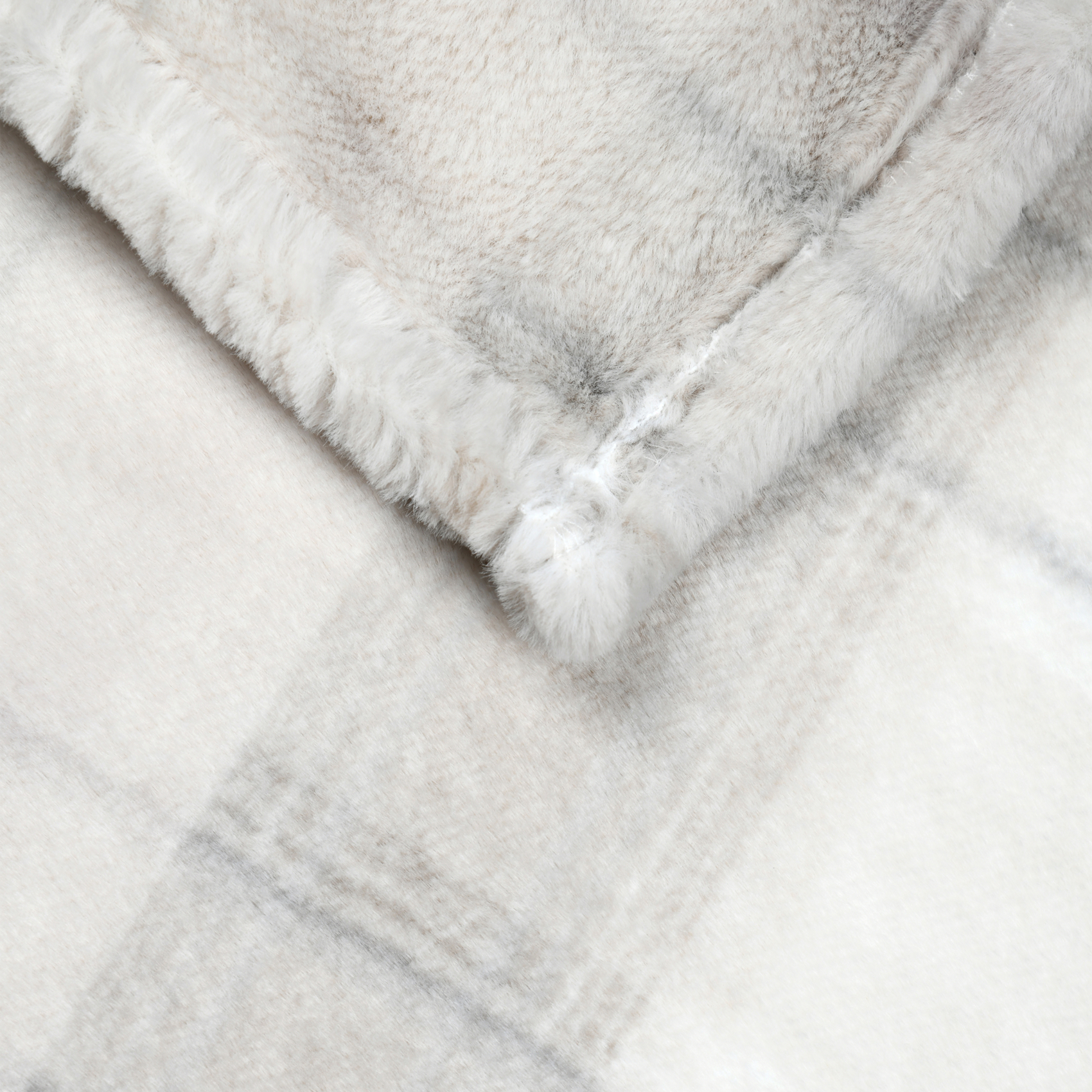 Plaid à carreaux écossais en imitation fourrure — vue 5