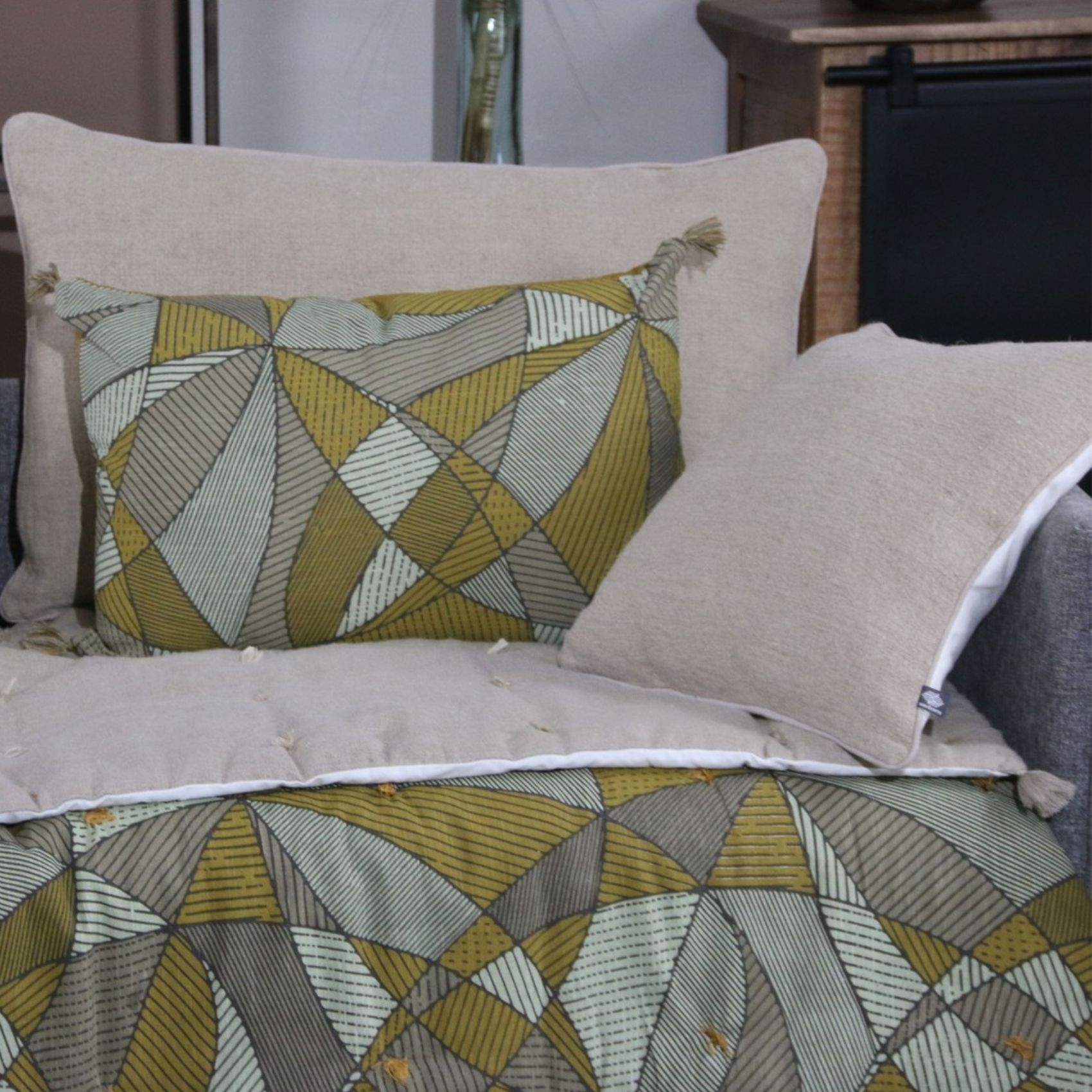Coussin lin et coton bourdon — vue 6