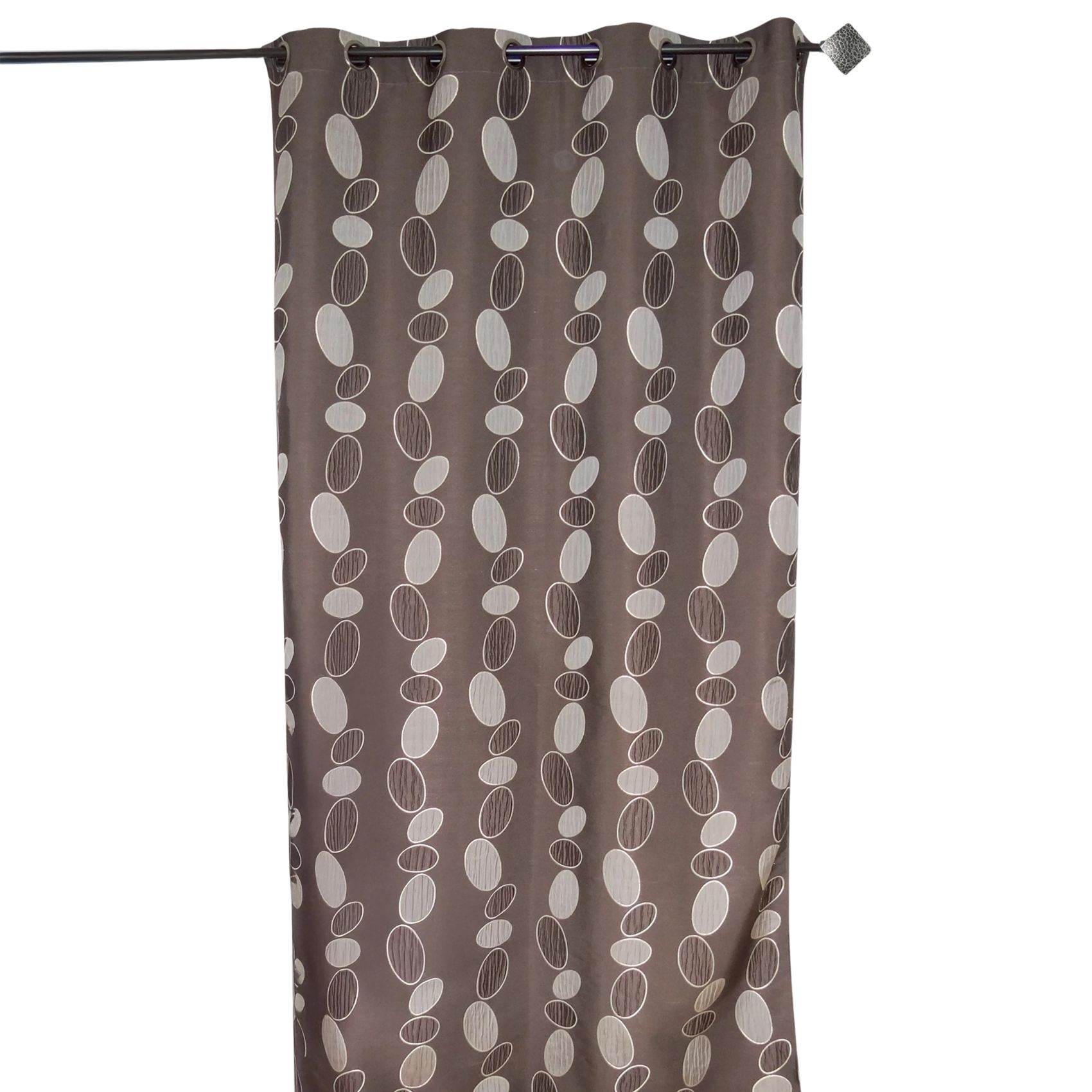 Rideau Ameublement en Jacquard Galets Chocolat — vue 4