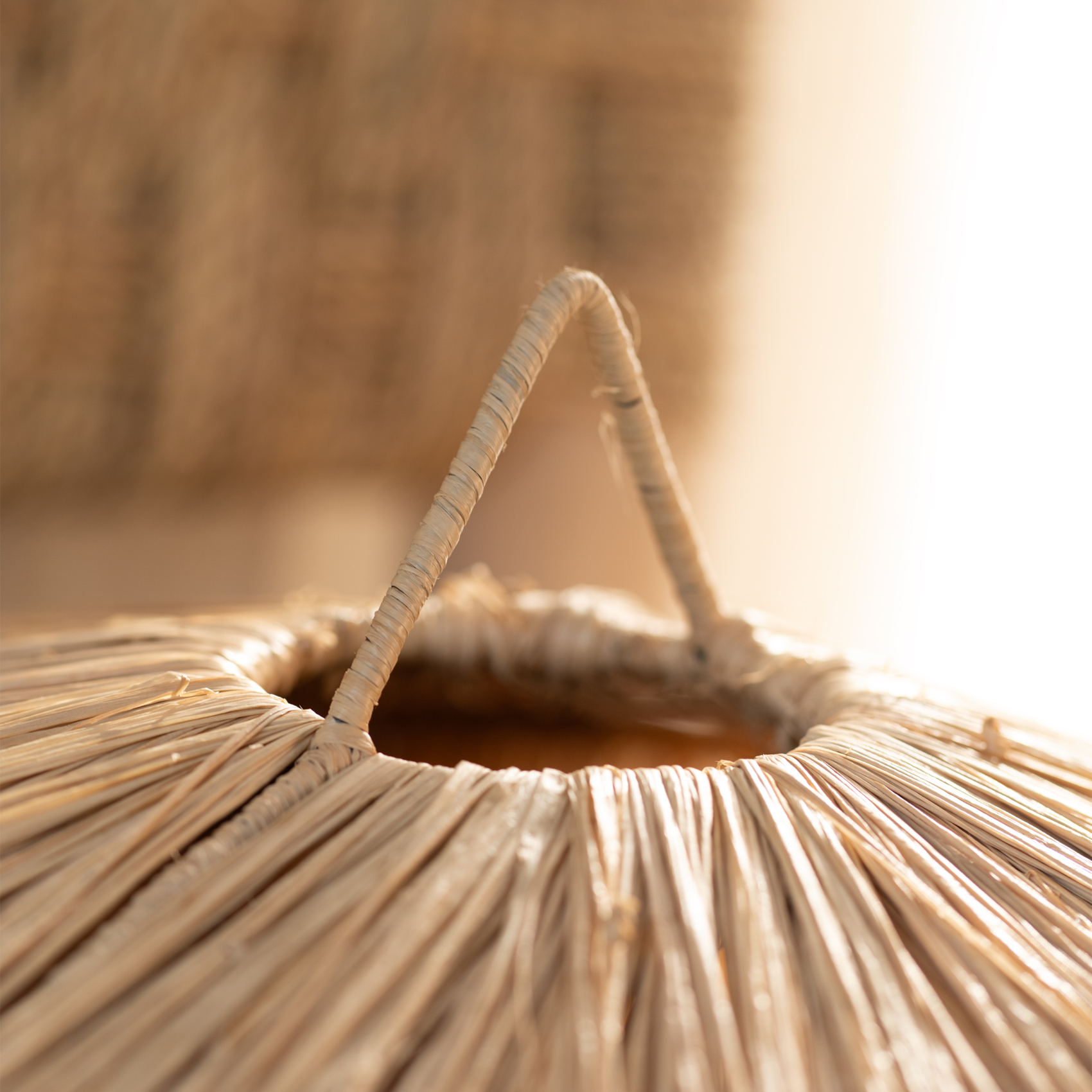 Abat-jour parasol raphia Japandi — vue 4