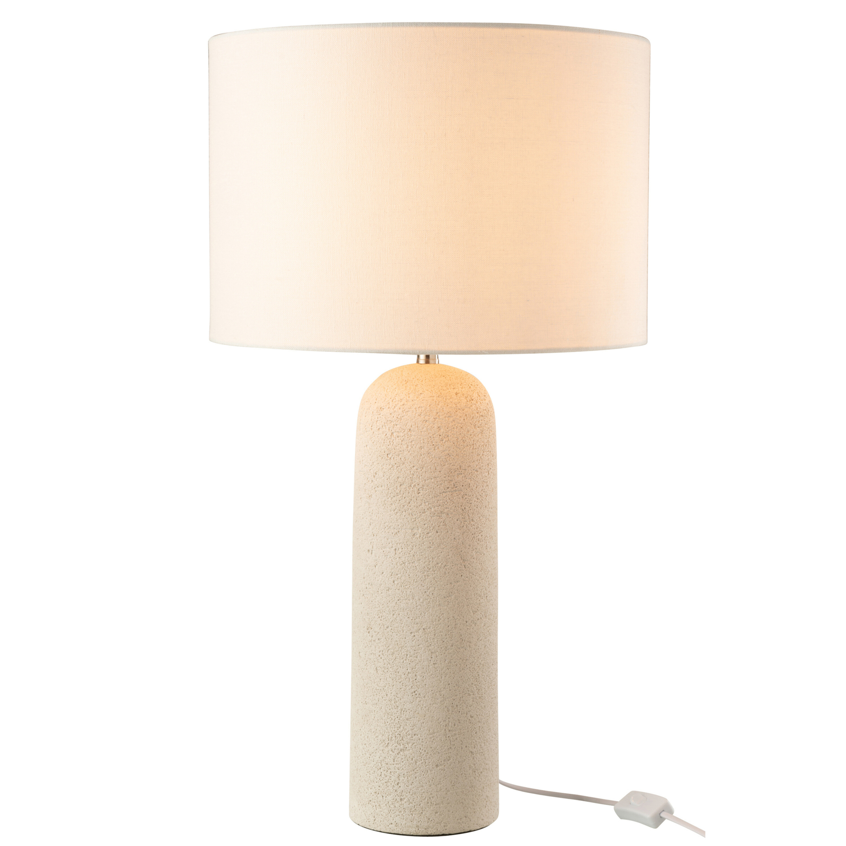 Lampe sur pied en terre cuite et lin — vue 3