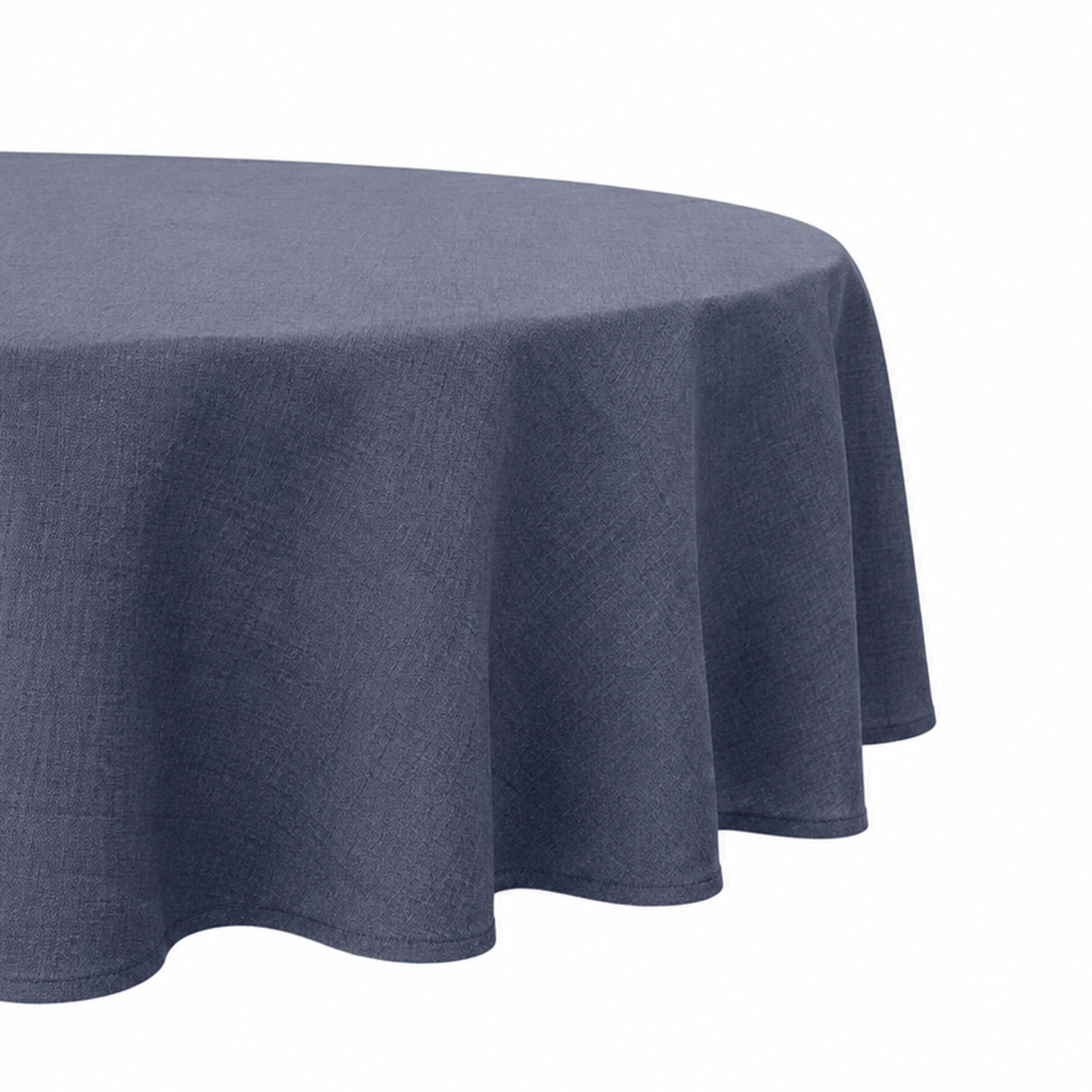Nappe ronde en polycoton enduit anti-tache unie — vue 6