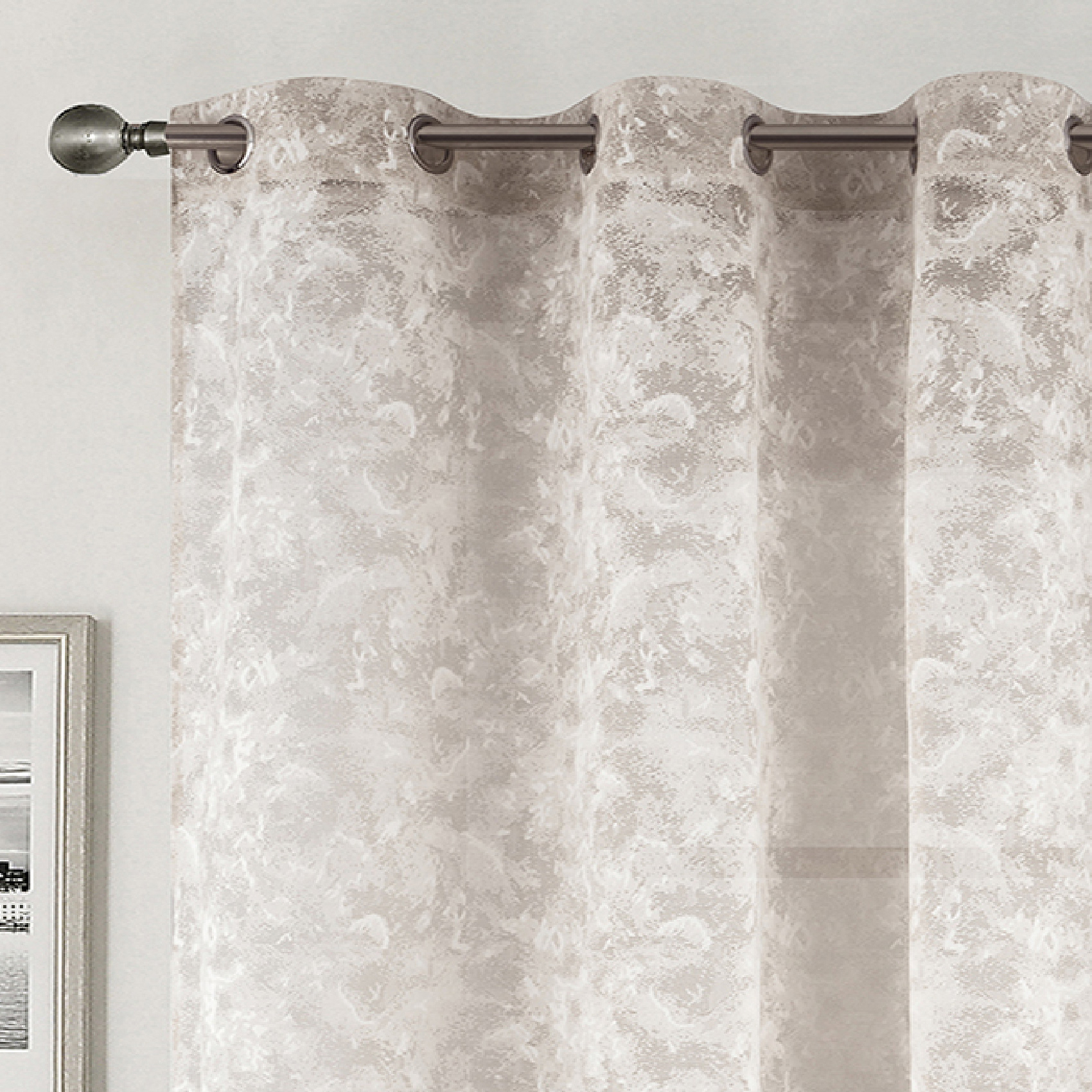 Voilage jacquard à oeillets élégance texturée — vue 6