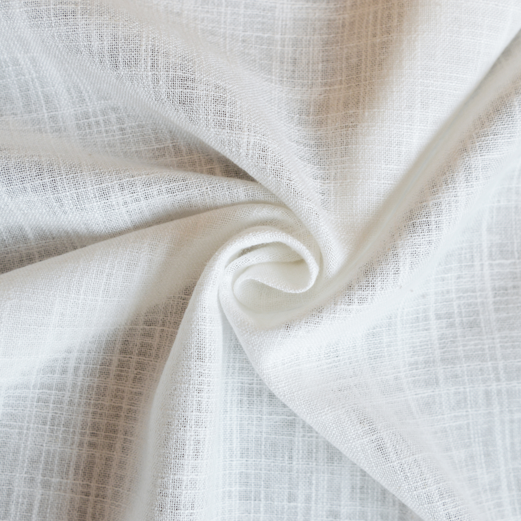 Voilage à oeillets uni en polycoton et lin — vue 5