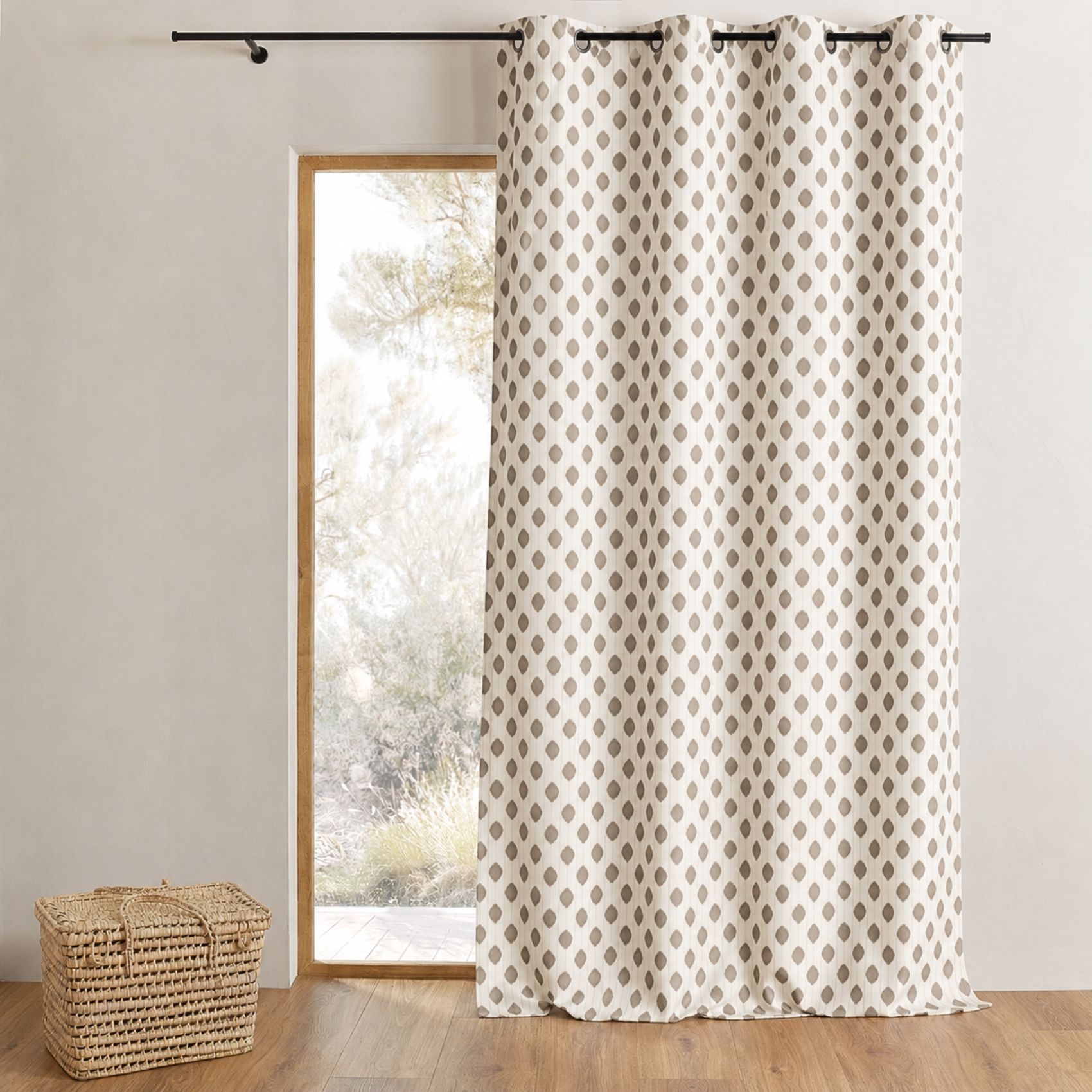 Rideau jacquard à motifs arrondis poids — vue 5