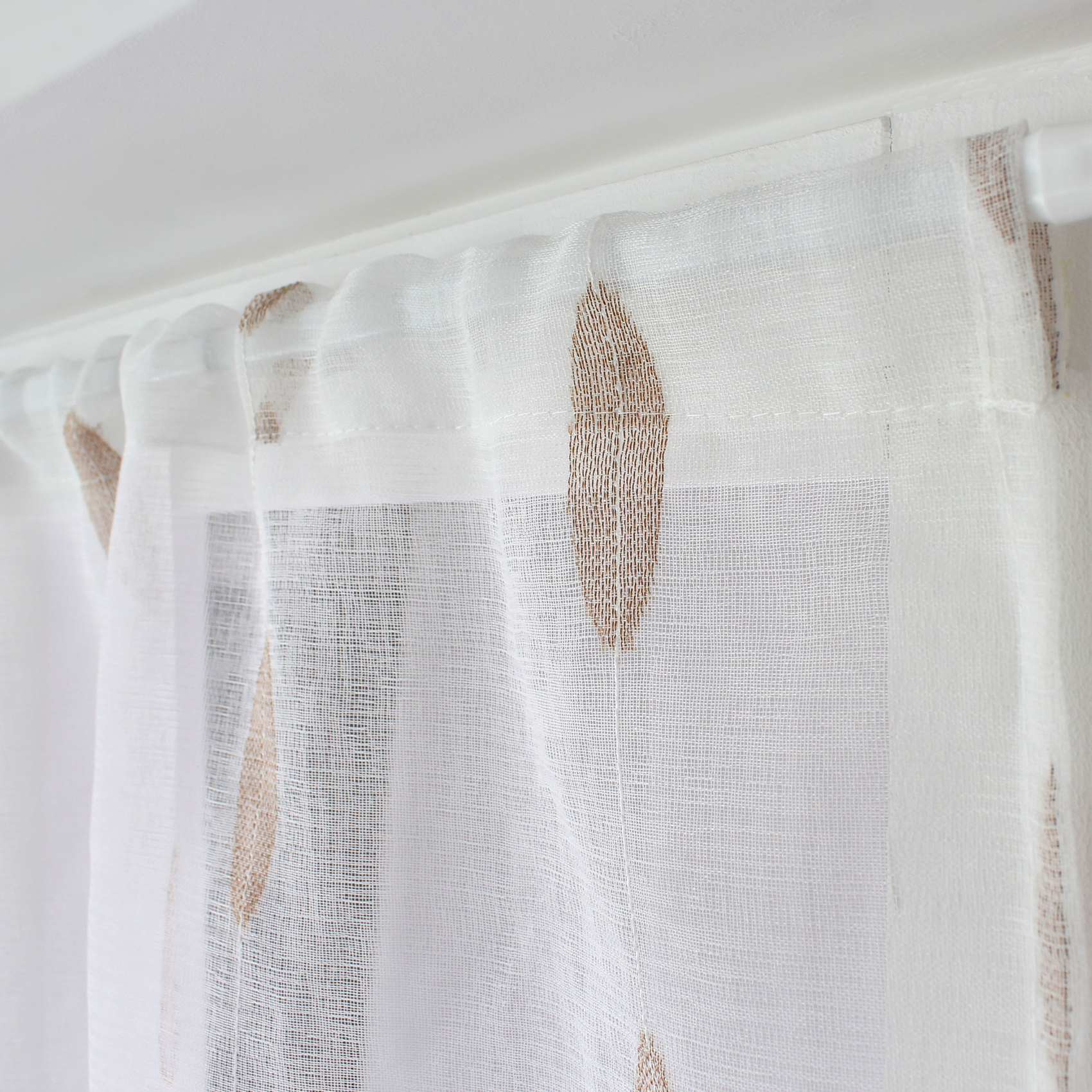 Paire de petits vitrages jacquard motif ovale — vue 4