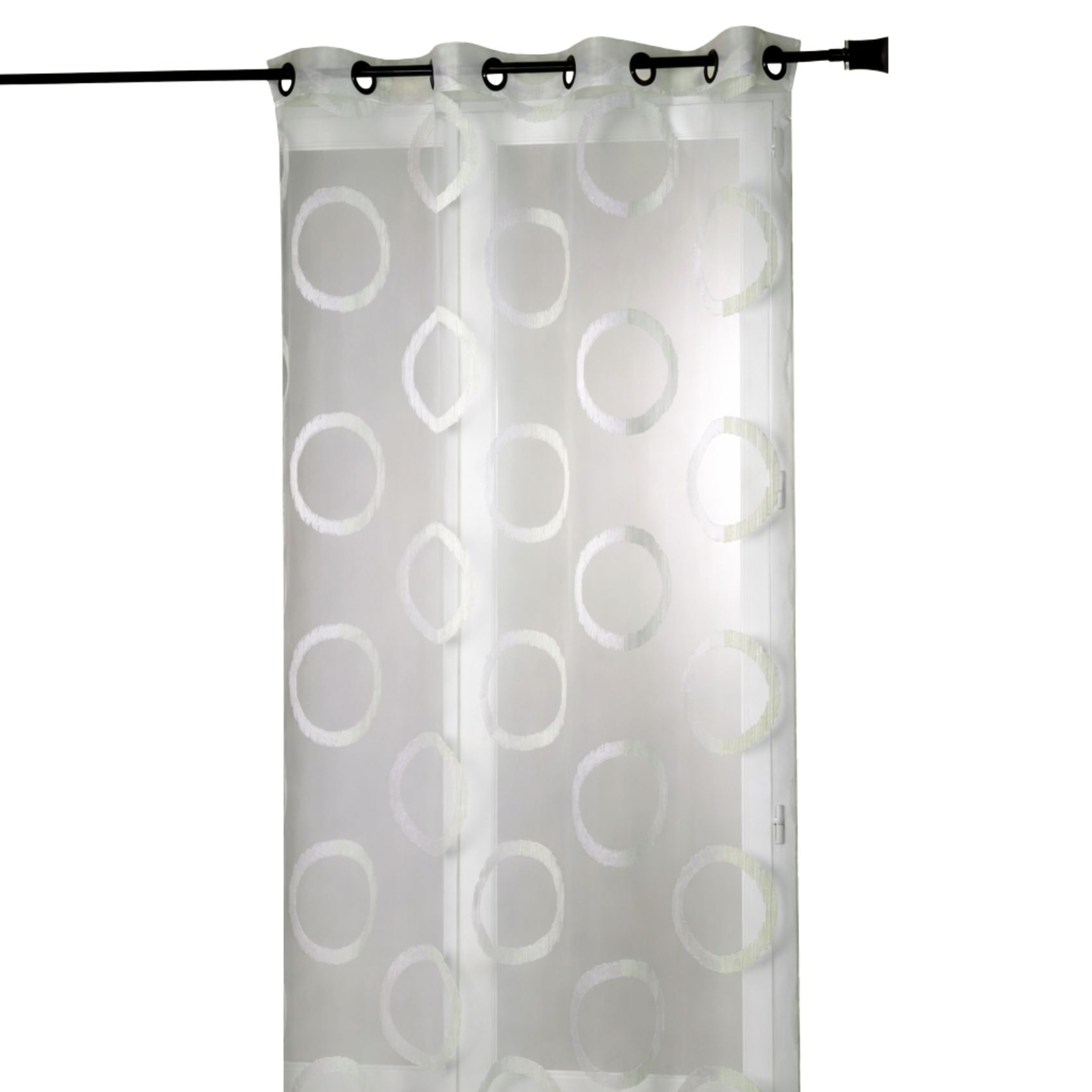 Voilage en organza jacquard ronds — vue 4
