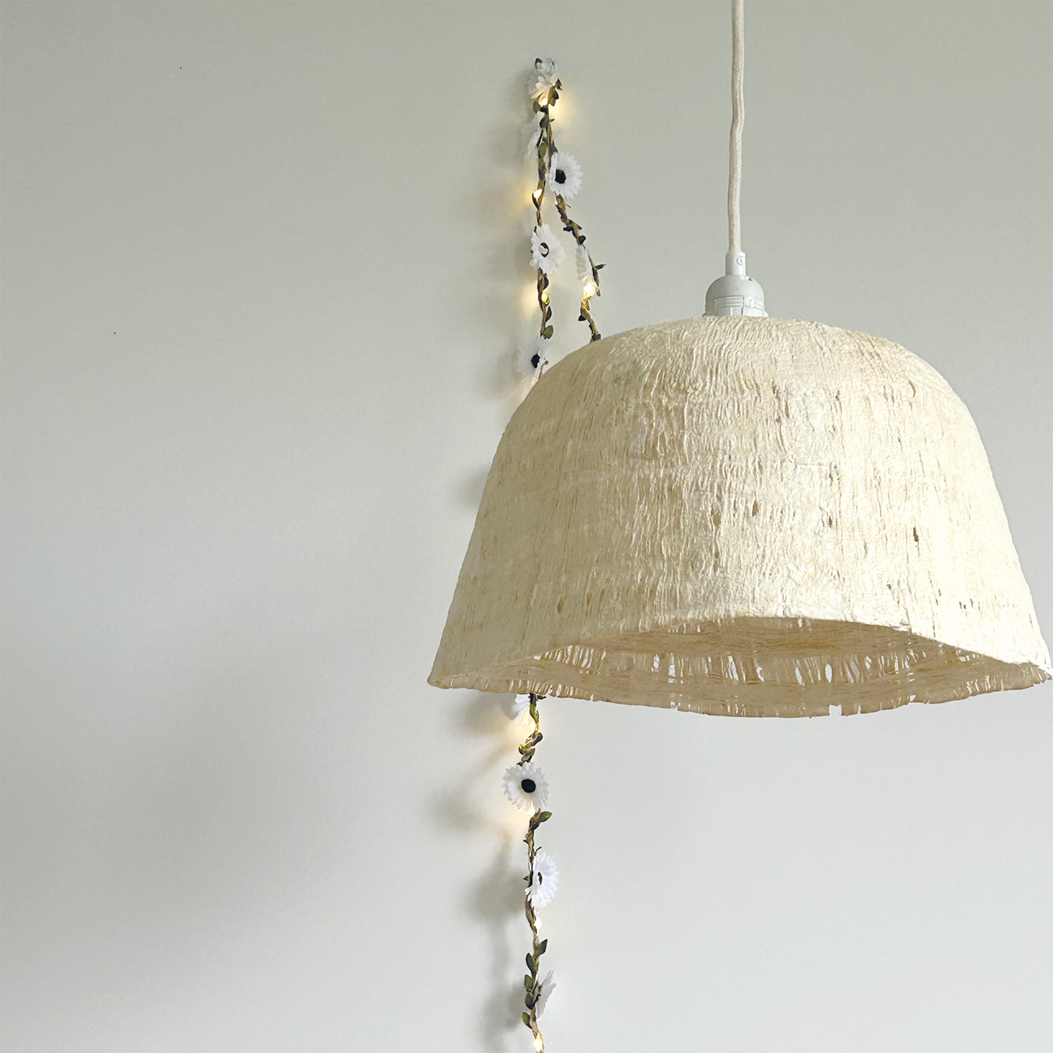 Abat-jour suspension en papier mâché naturel D41 — vue 4