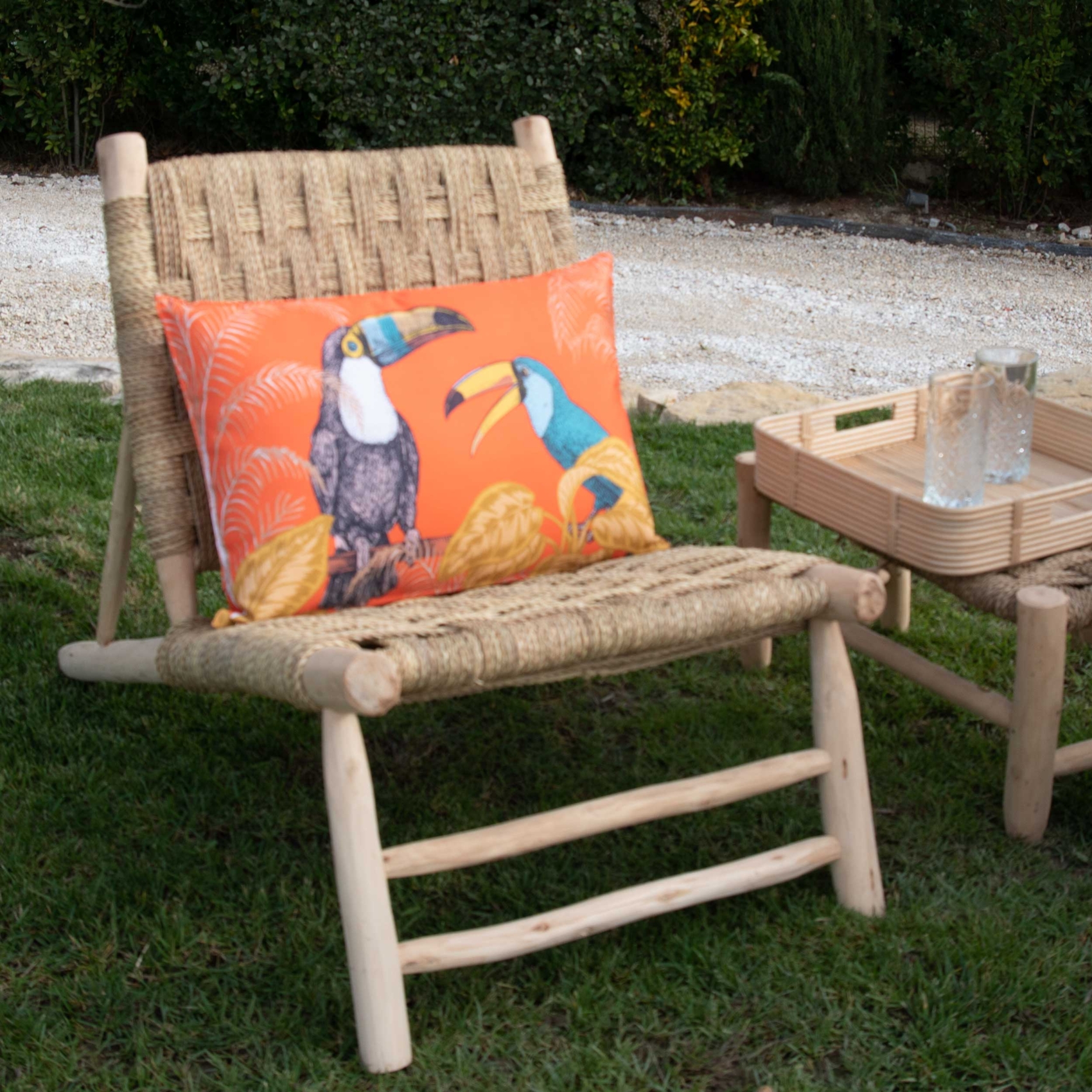 Coussin extérieur déperlant toucan — vue 4