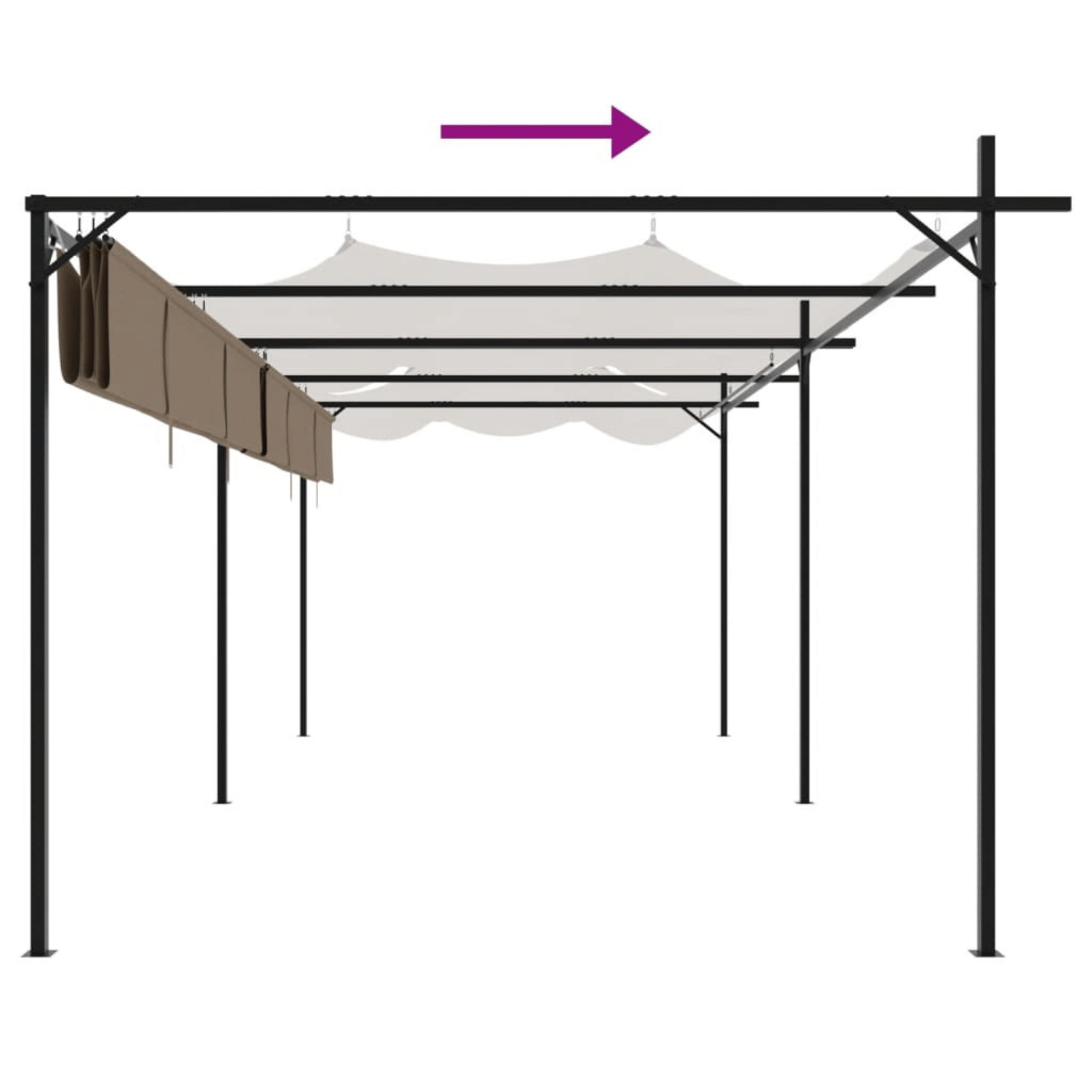 Pergola avec toit rétractable — vue 6