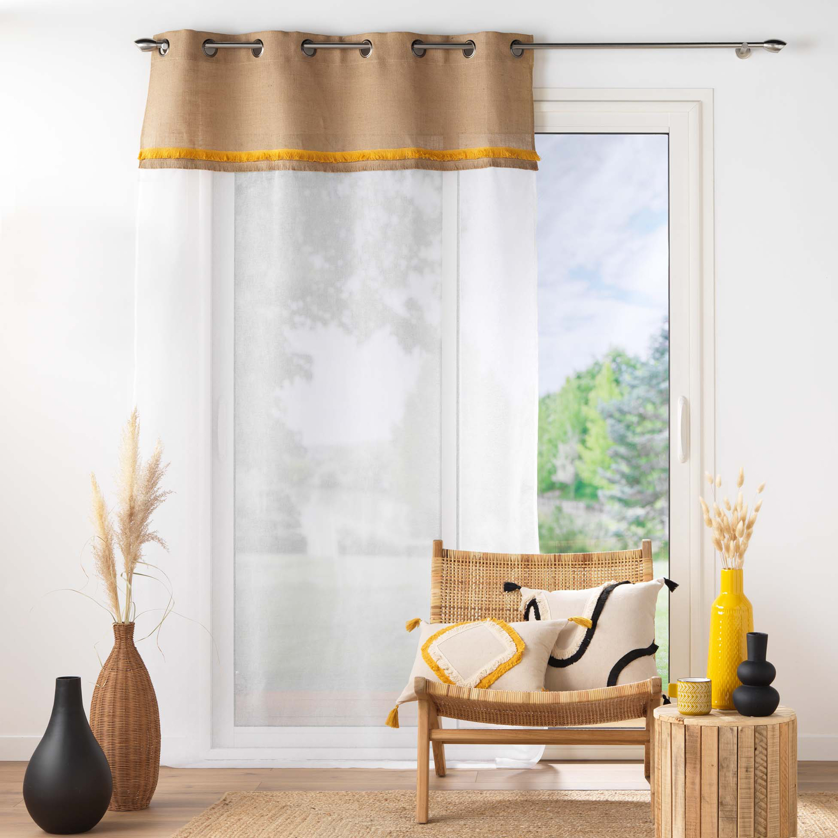 Voilage à top jute et franges — vue 3