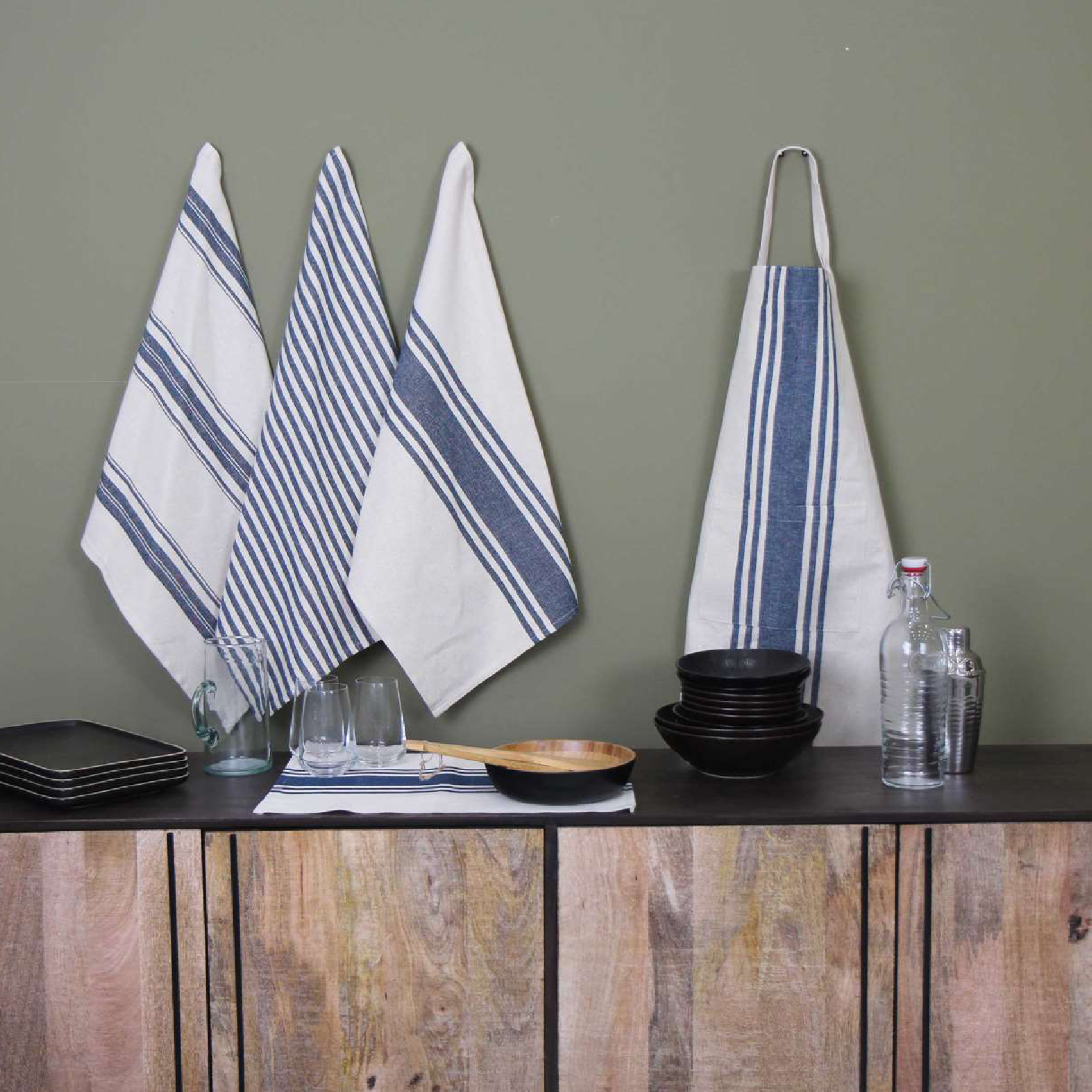 Lot de 3 torchons 100% coton lavé — vue 6