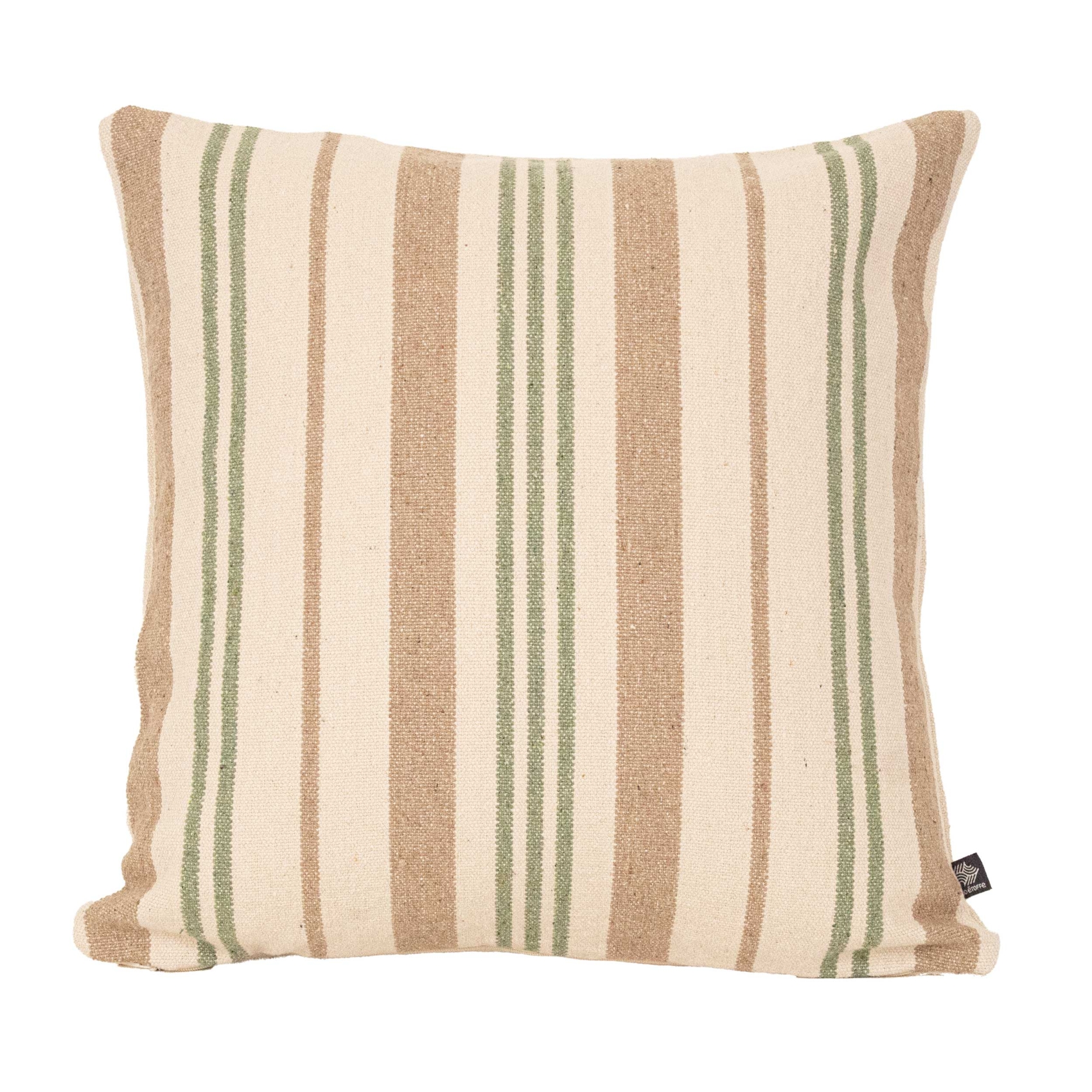 Coussin décoratif matelassé à rayures en toile canevas — vue 5