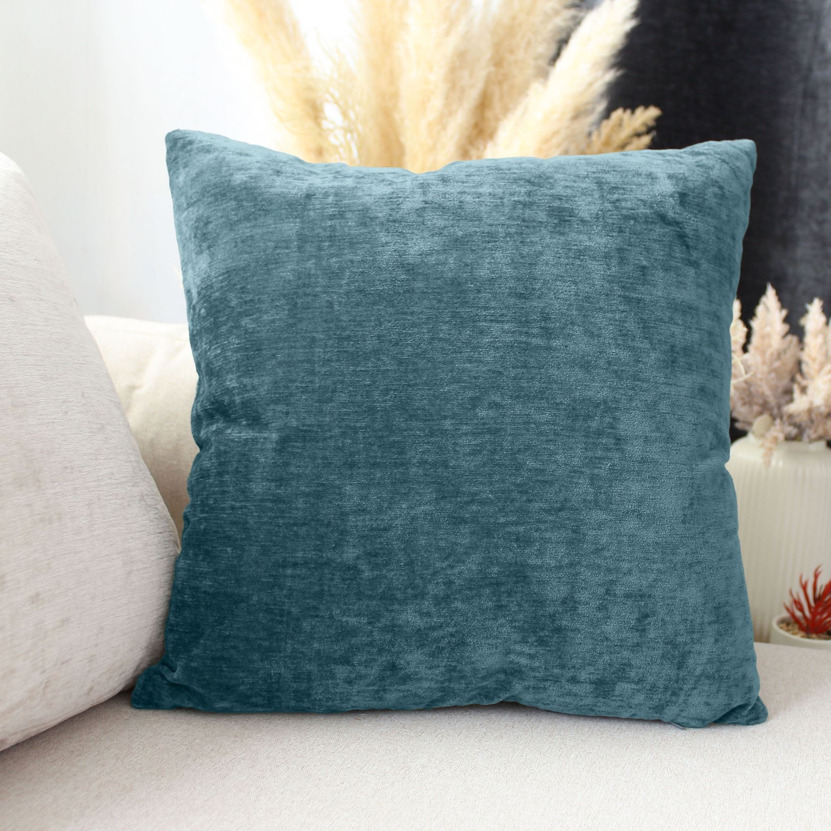 Coussin déhoussable en velours — vue 4