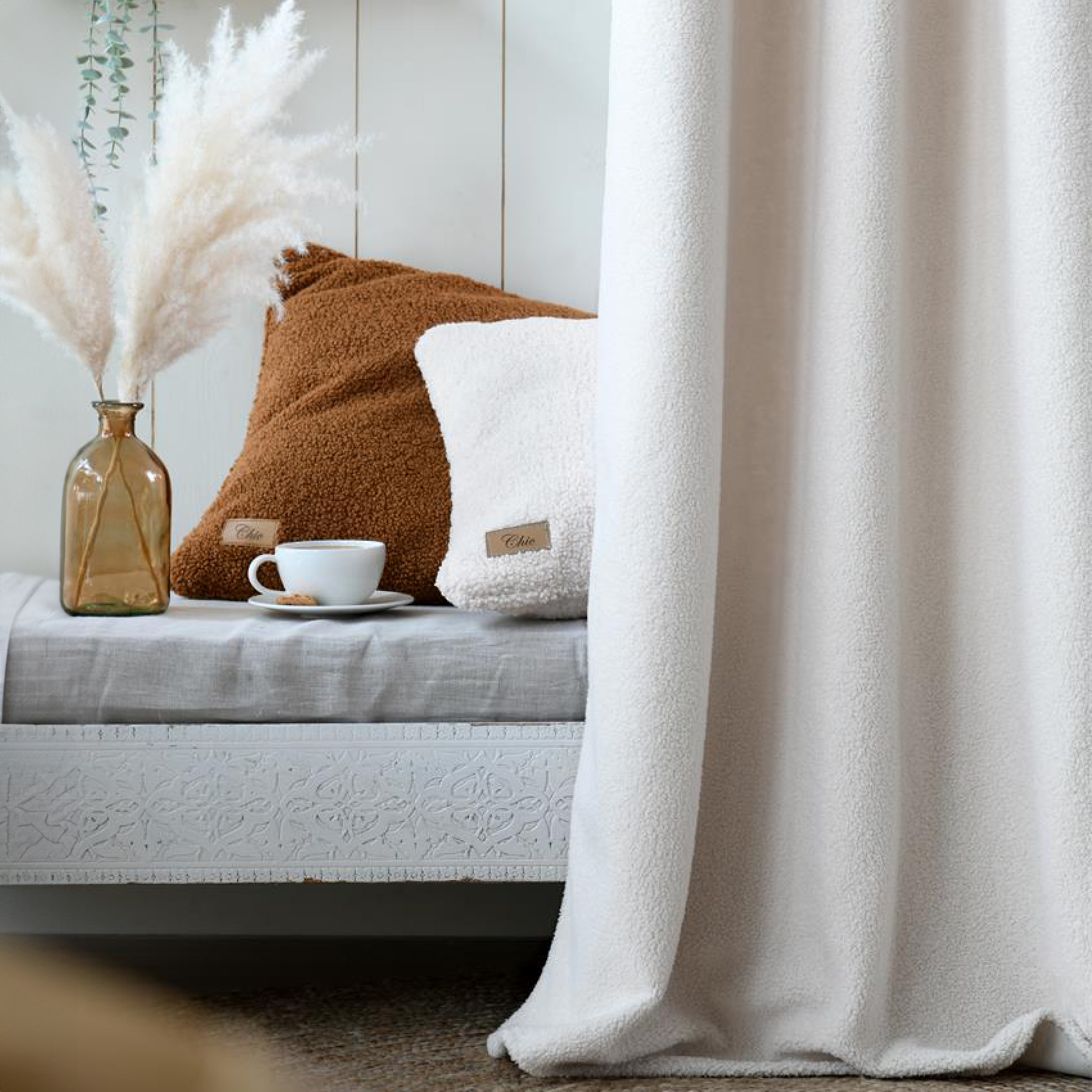 Rideau à oeillets effet bouclette — vue 5