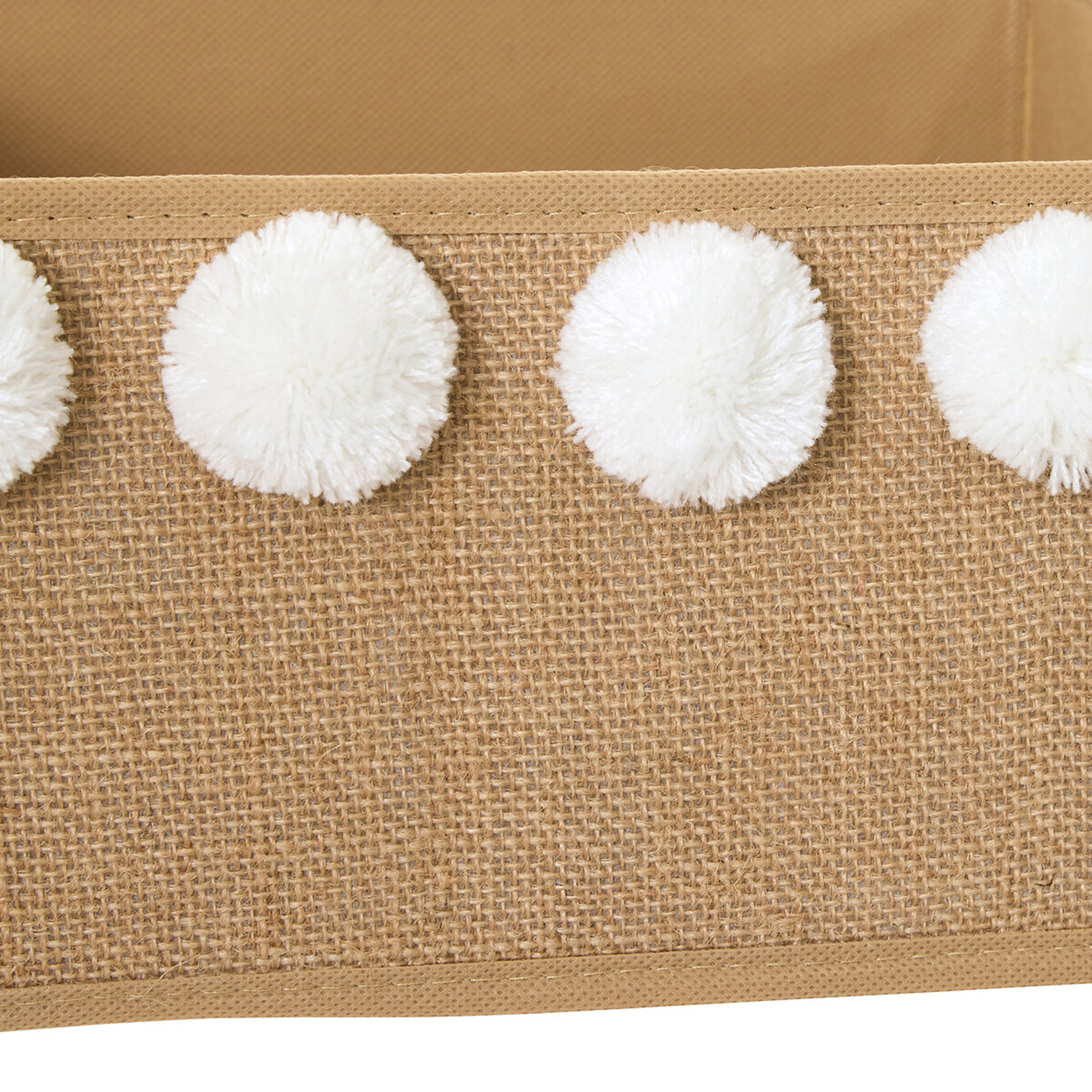 Boîte de rangement pliable avec pompons — vue 3