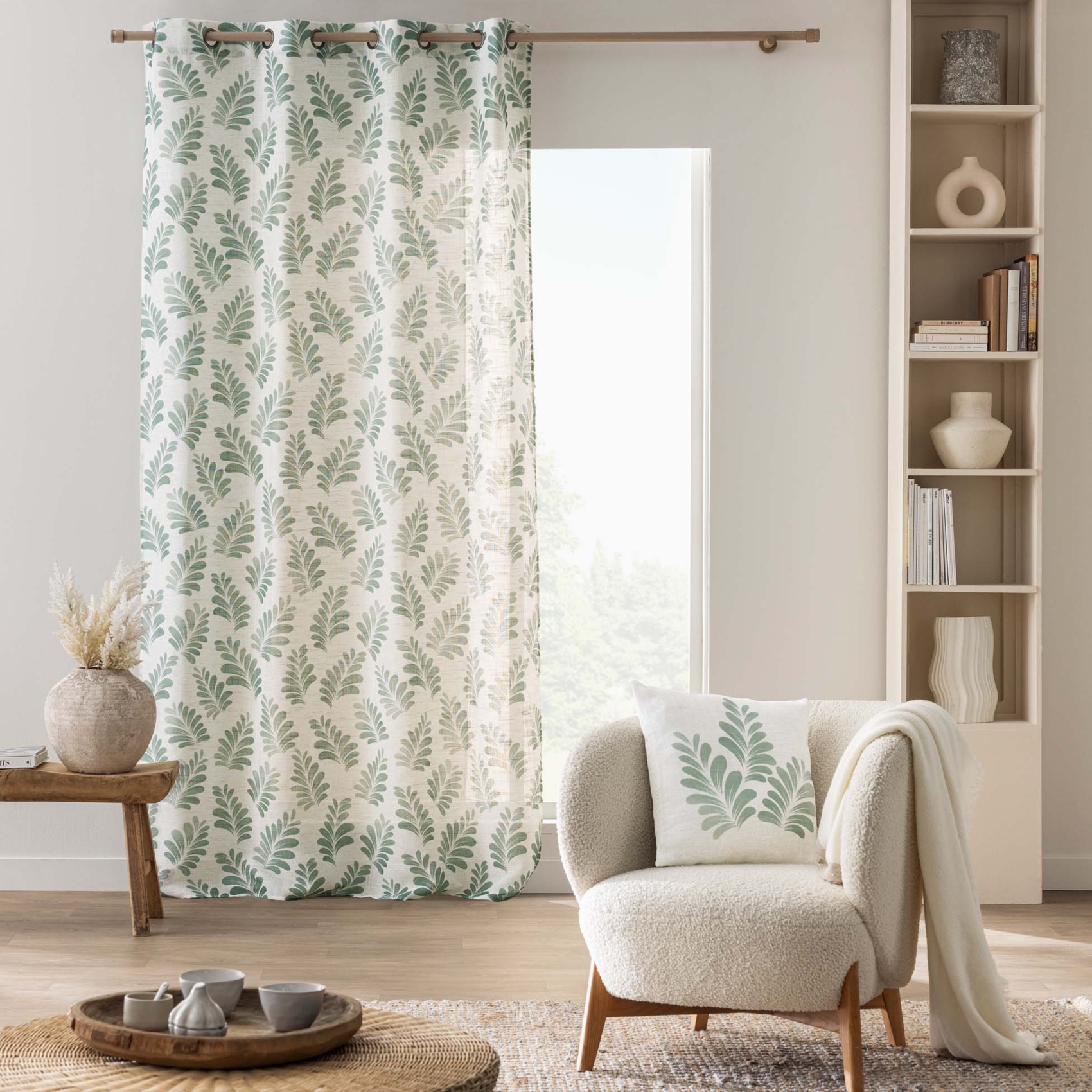 Coussin polylin imprimé feuillage — vue 6