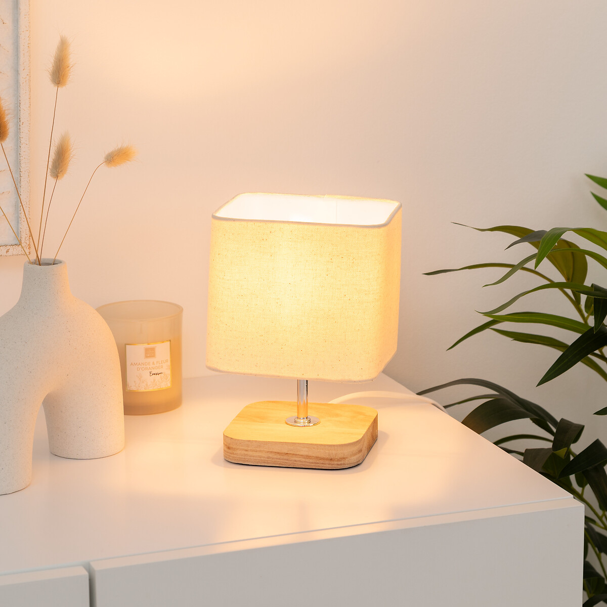 Lampe socle en bois style scandinave — vue 4