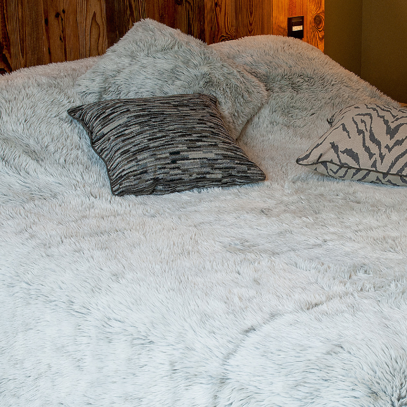 Plaid ou jeté de lit Imitation Fourrure Doux — vue 3