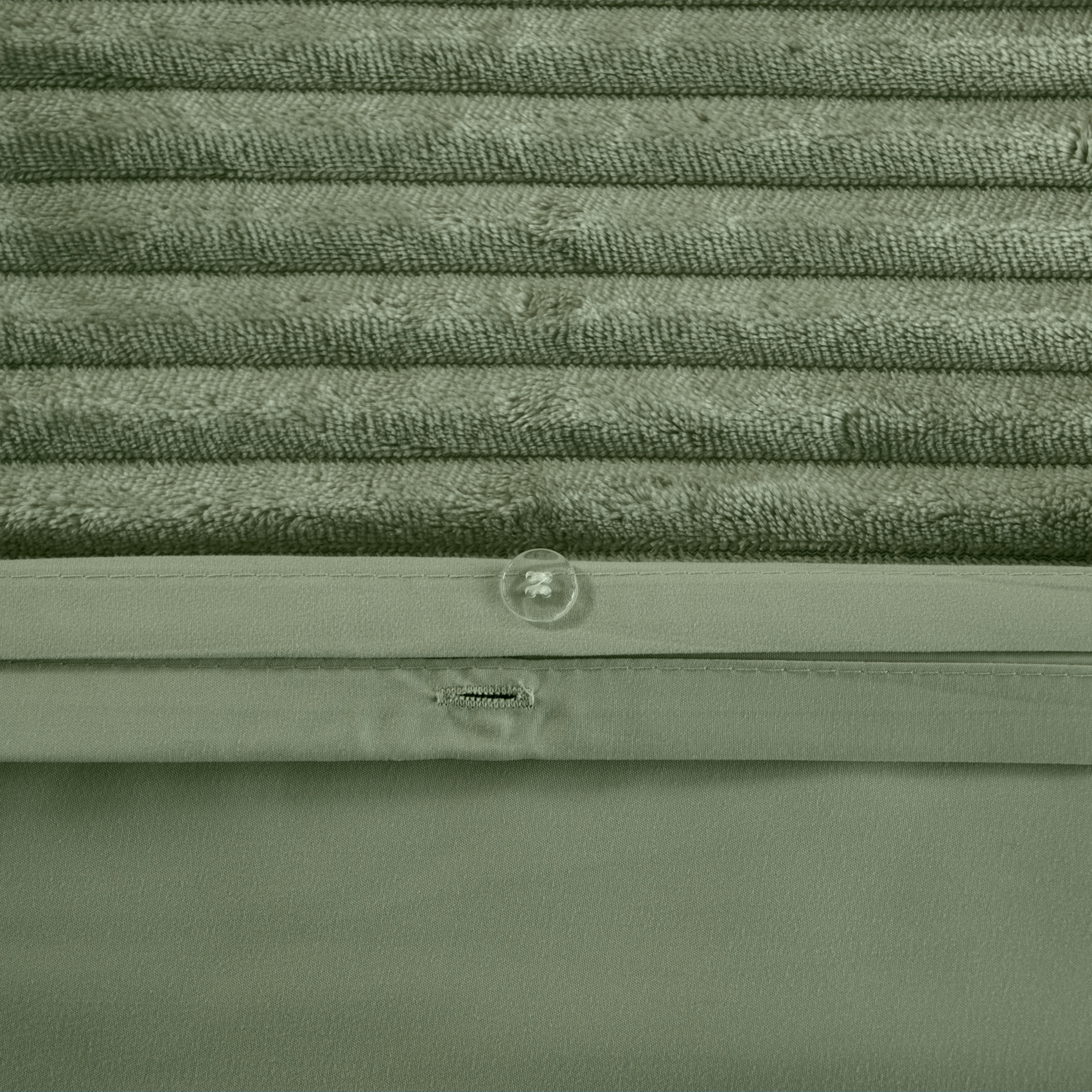 Parure de lit 3 pièces velours bande côtelé housse + taies — vue 6