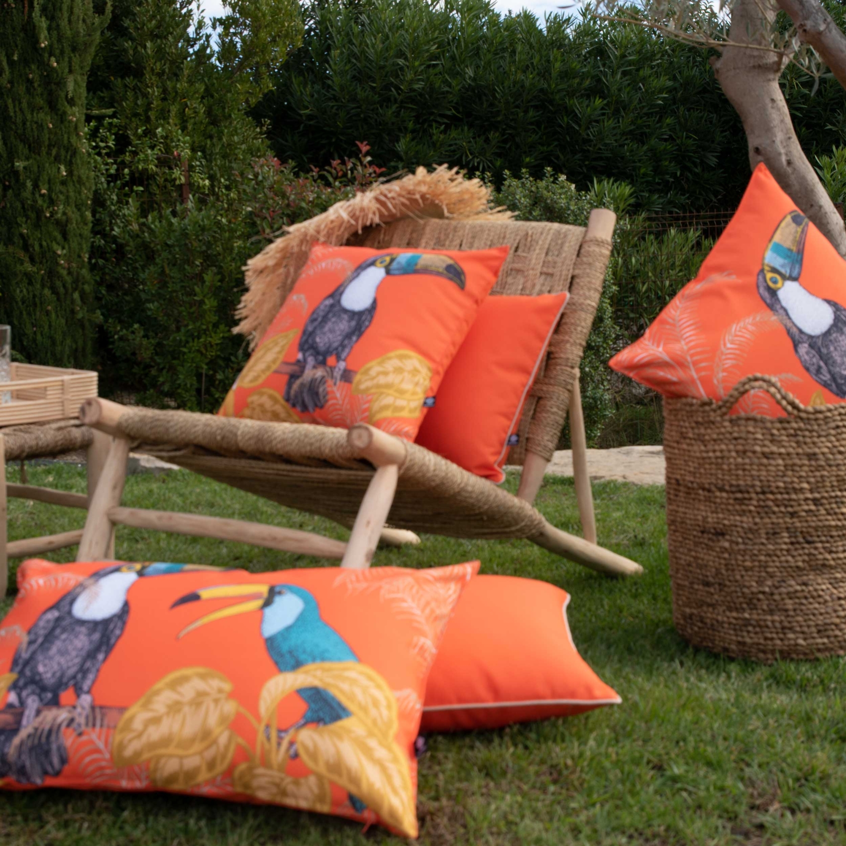 Coussin extérieur déperlant toucan — vue 6