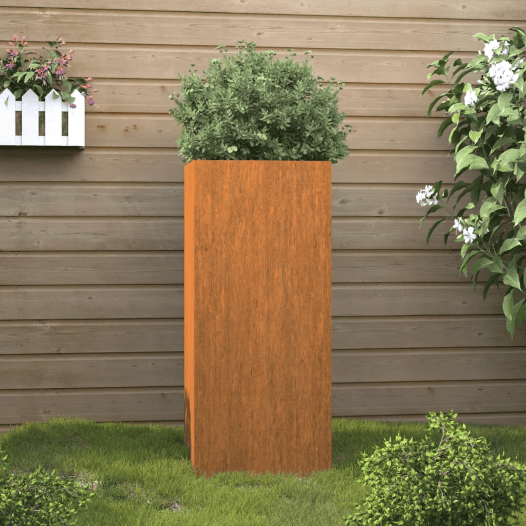 Jardinière en acier rectangulaire — vue 4