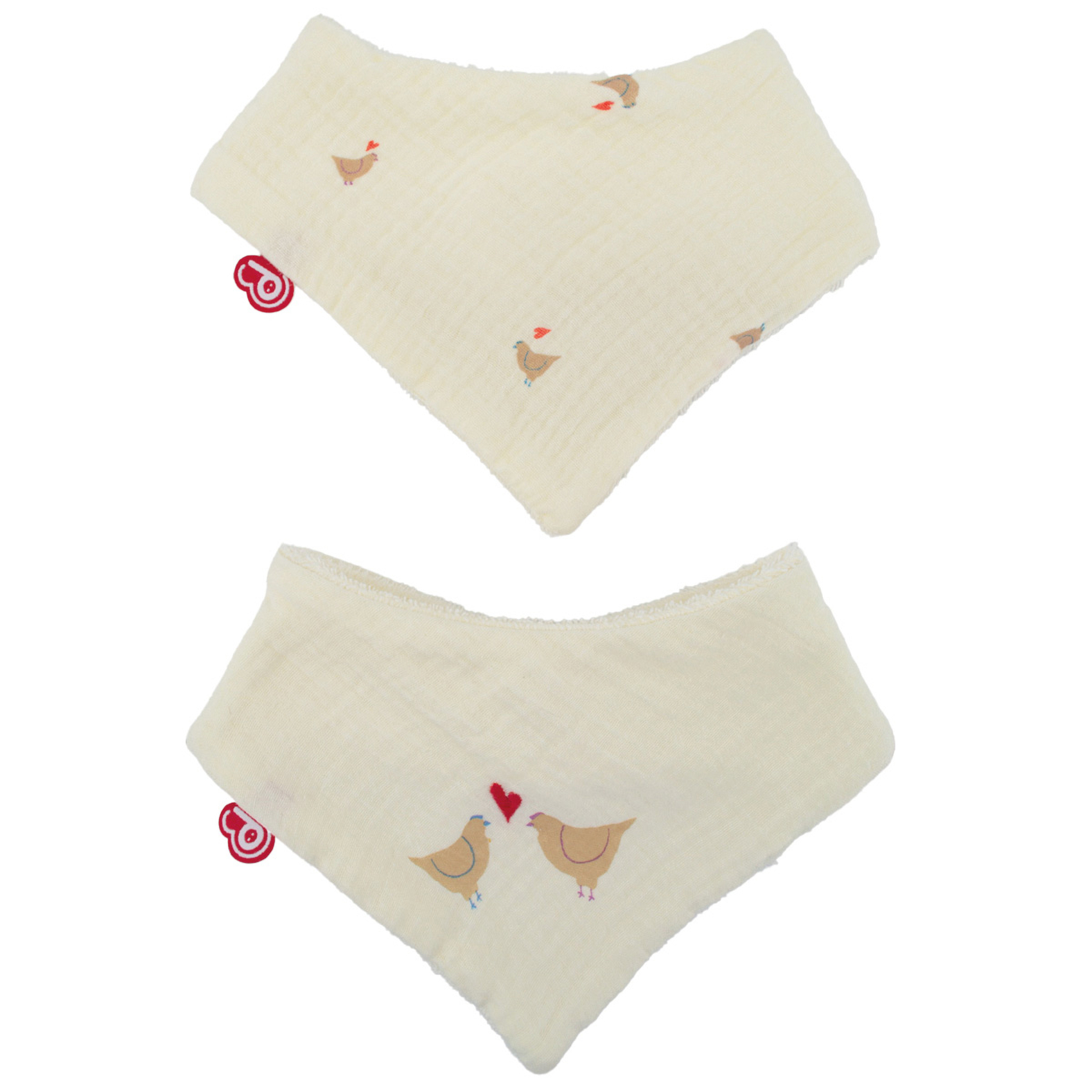 Lot 2 bavoirs bandanas Love