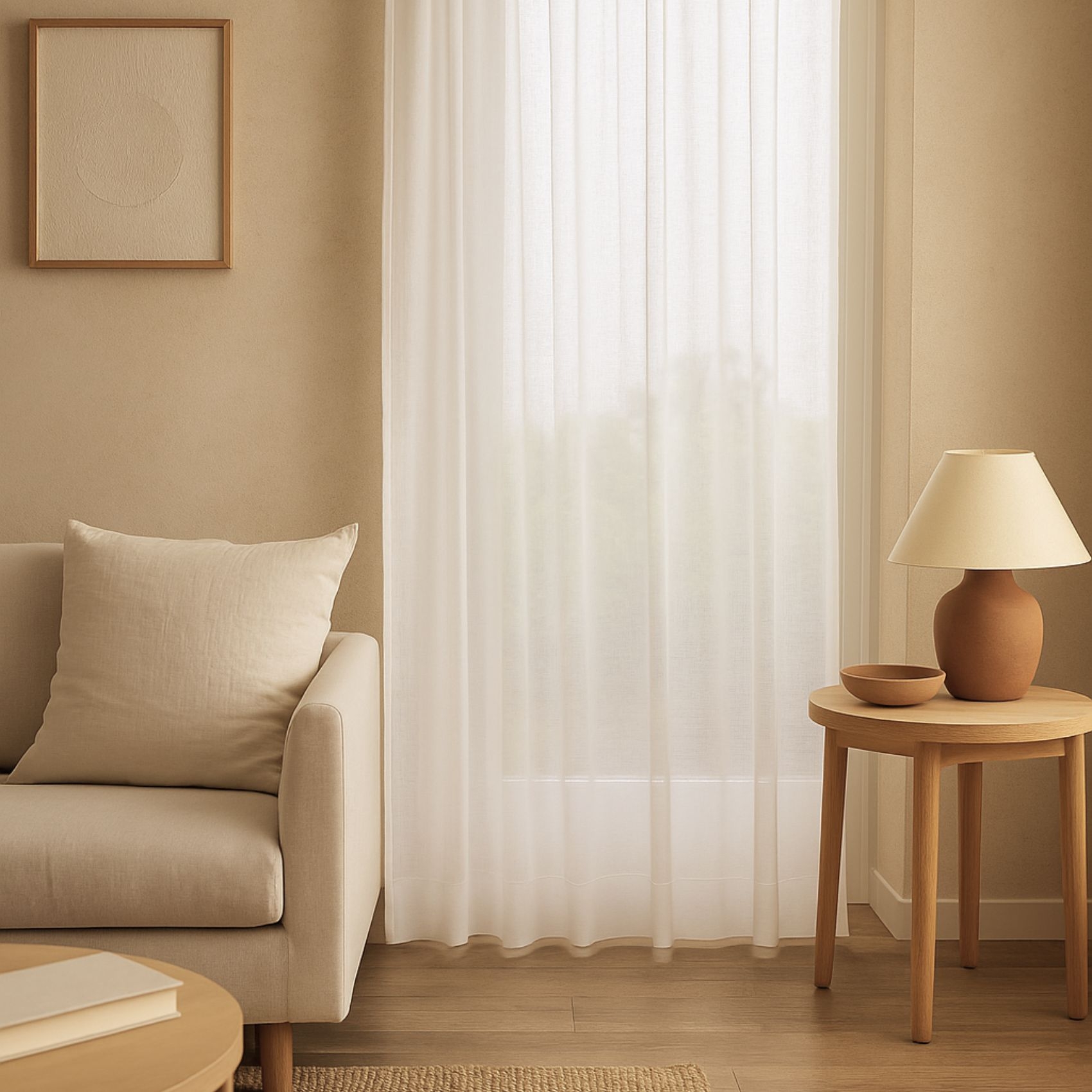 Rideau voilage poly-lin bas plombé — vue 4