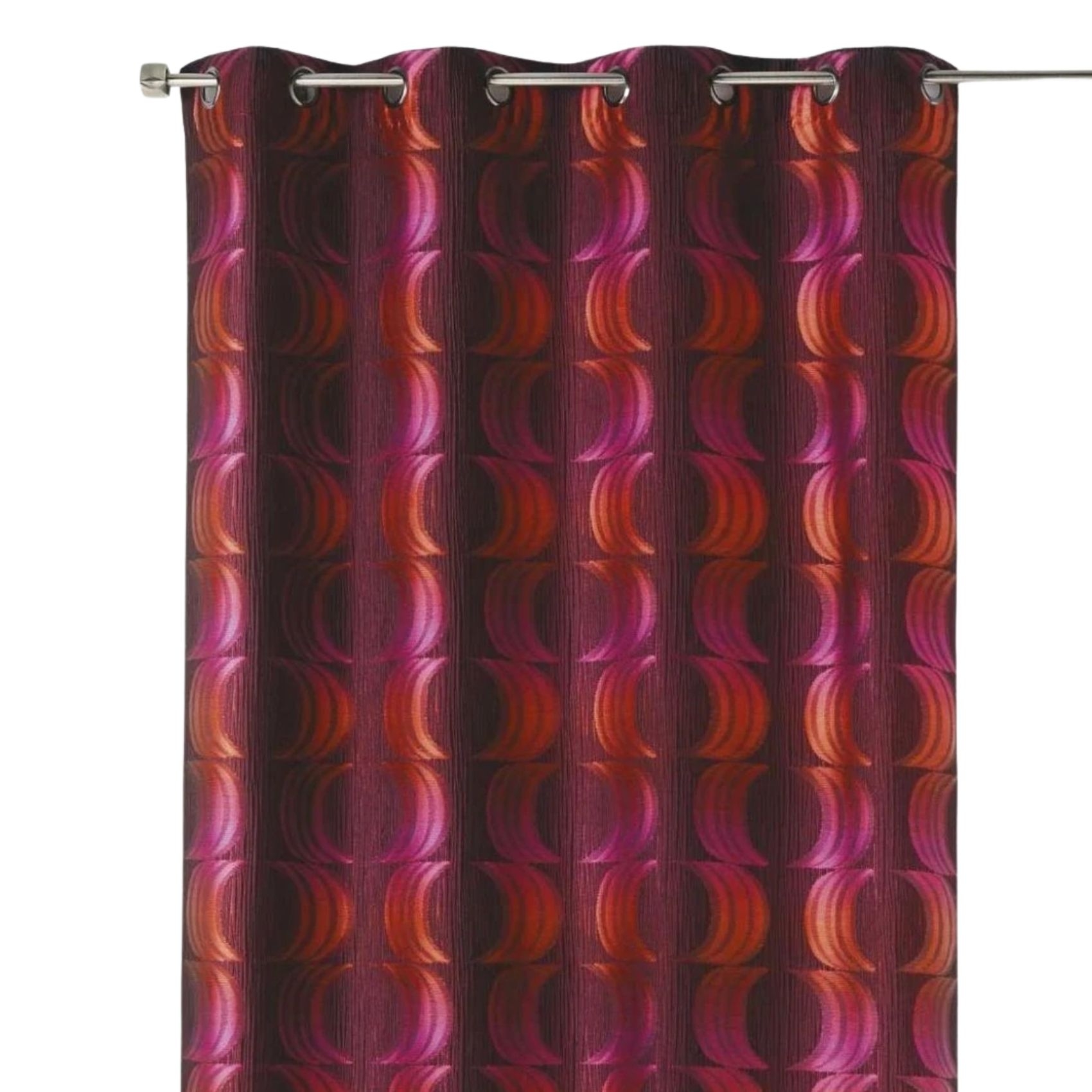 Rideau tamisant jacquard motifs de croissants de lune — vue 3