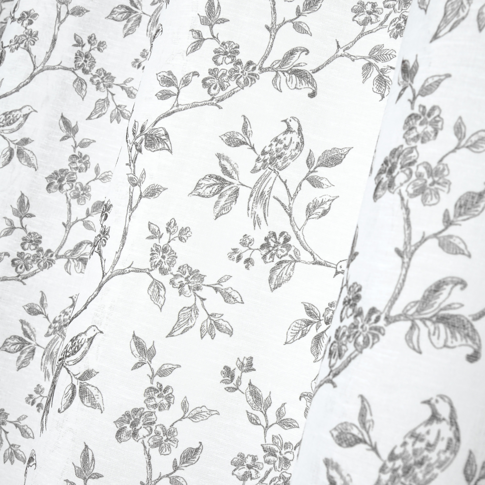 Voilage en coton à oeillets imprimé floral — vue 3