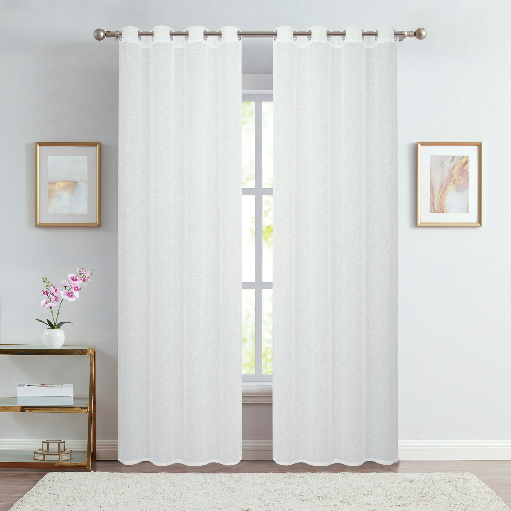 Paire de voilages unis