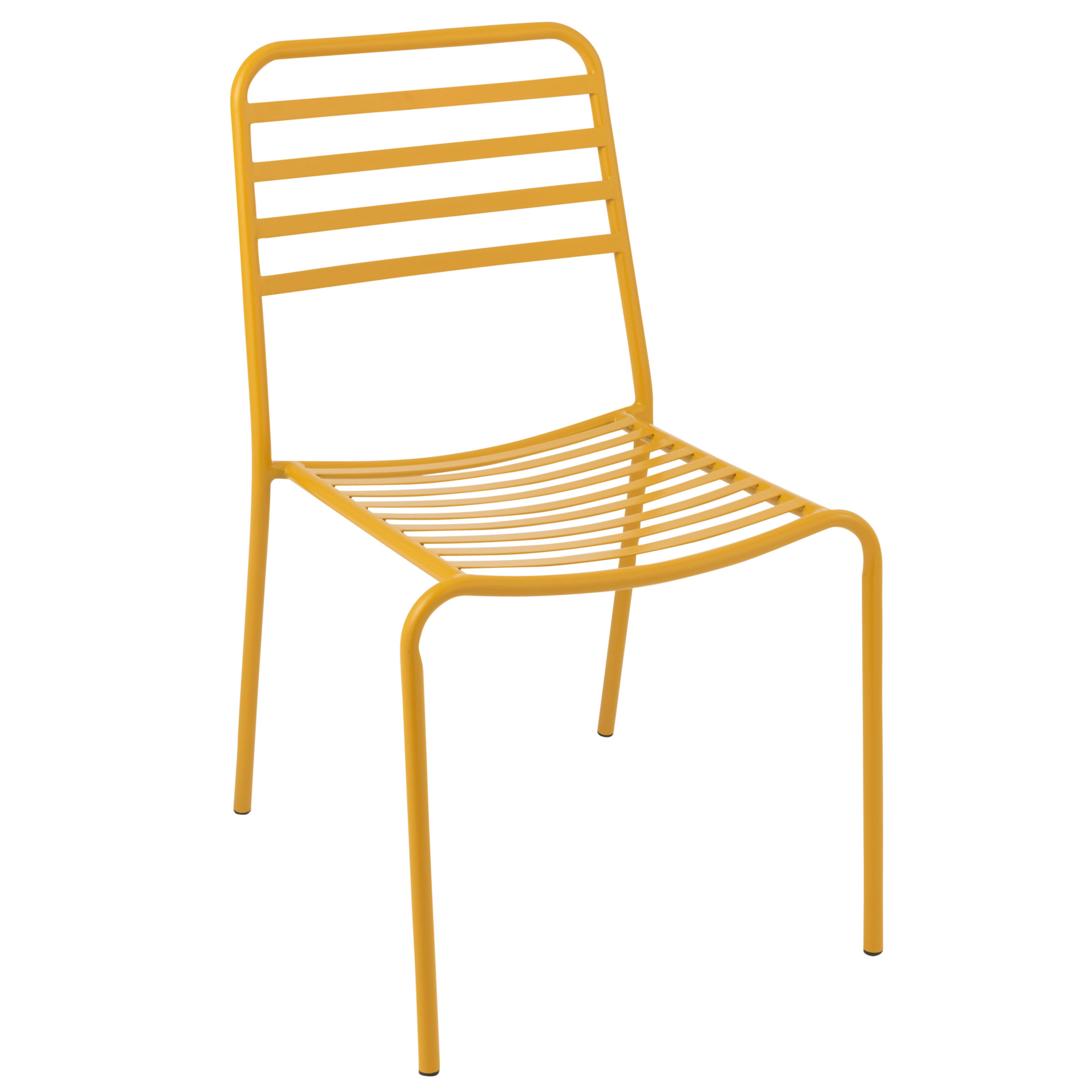 Chaise de jardin en métal avec dossier à lattes