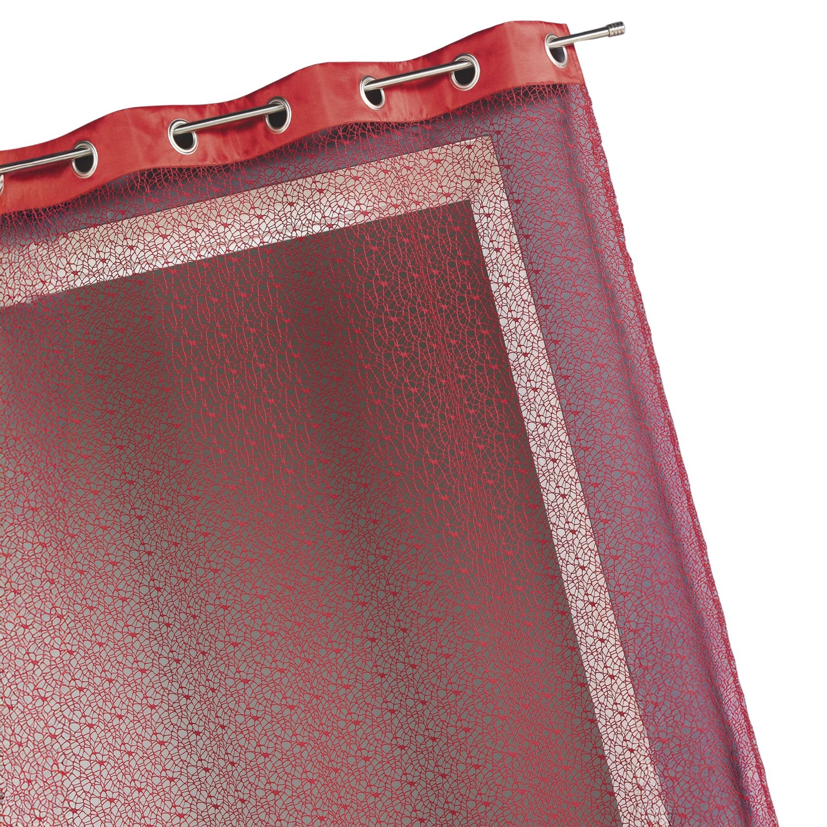 Voilage filet avec parement taffetas — vue 4