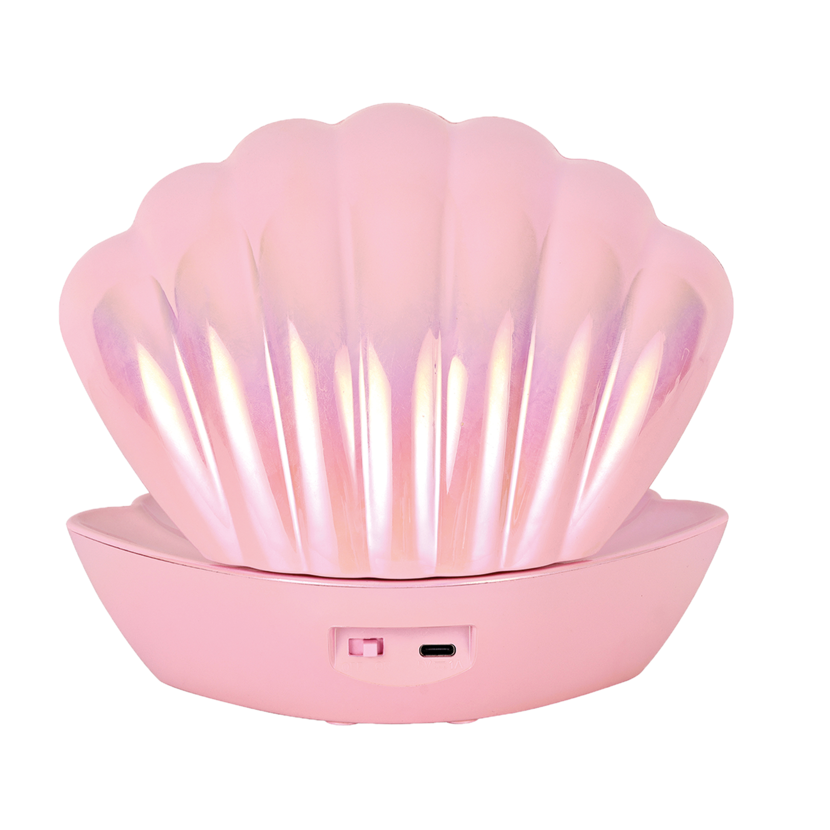 Lampe coquillage lumineuse à effet pailleté — vue 3