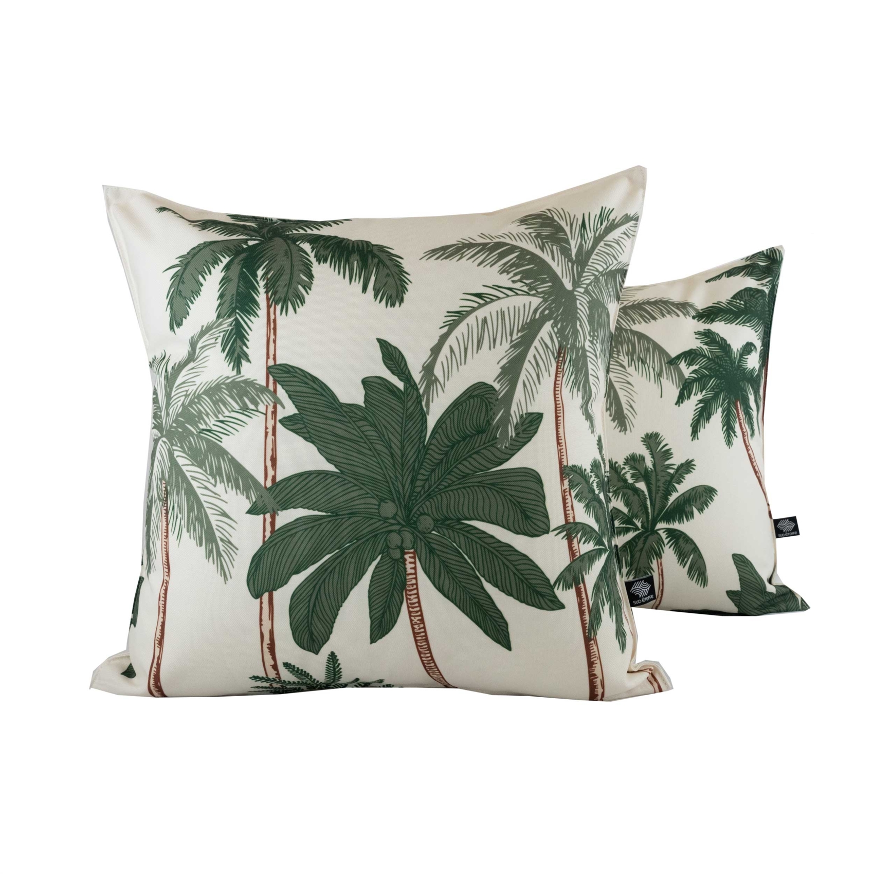 Coussin d'extérieur déperlant imprimé palmiers — vue 3