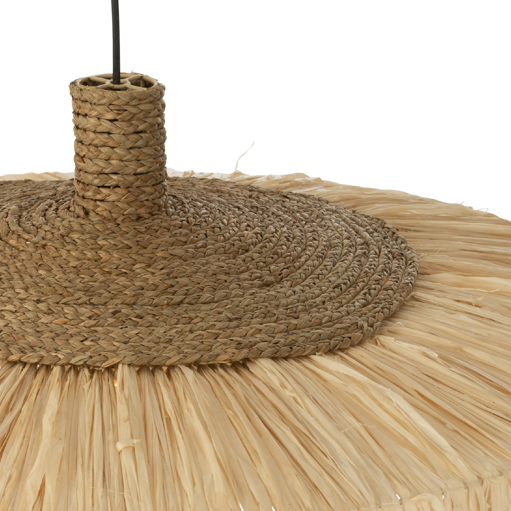 Suspension ronde en raphia — vue 6