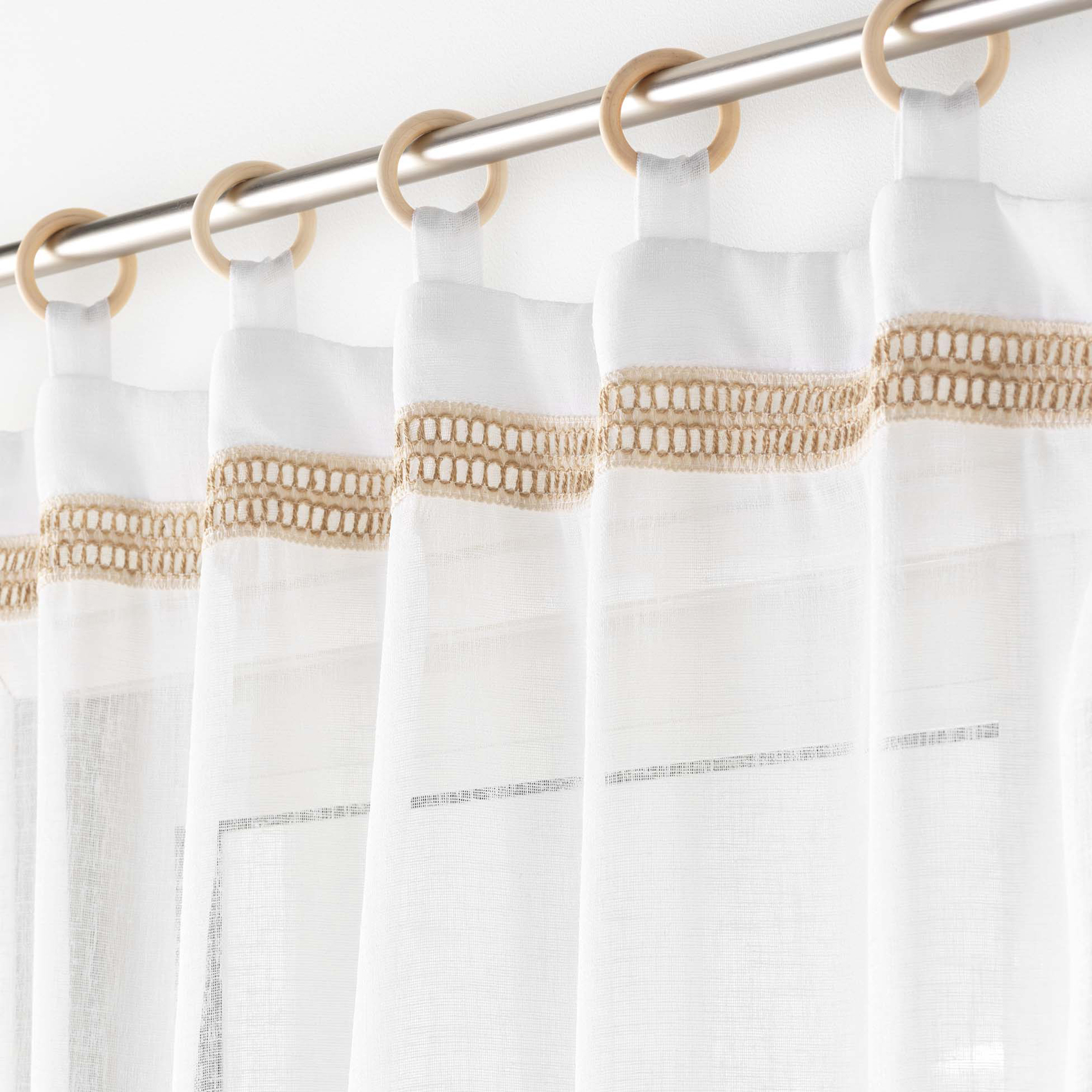 Voilages à œillets bois — vue 3