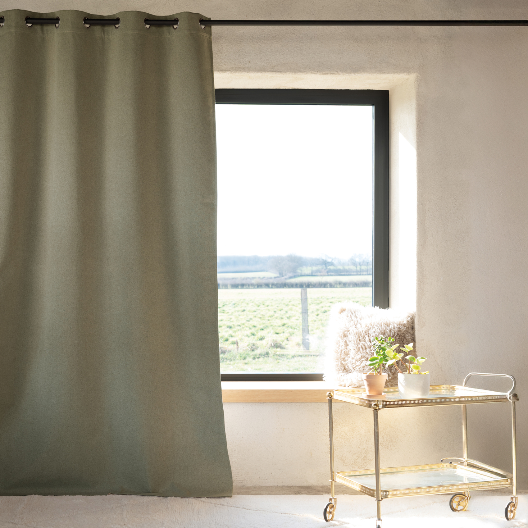 Rideau 100% occultant thermique phonique chiné — vue 6