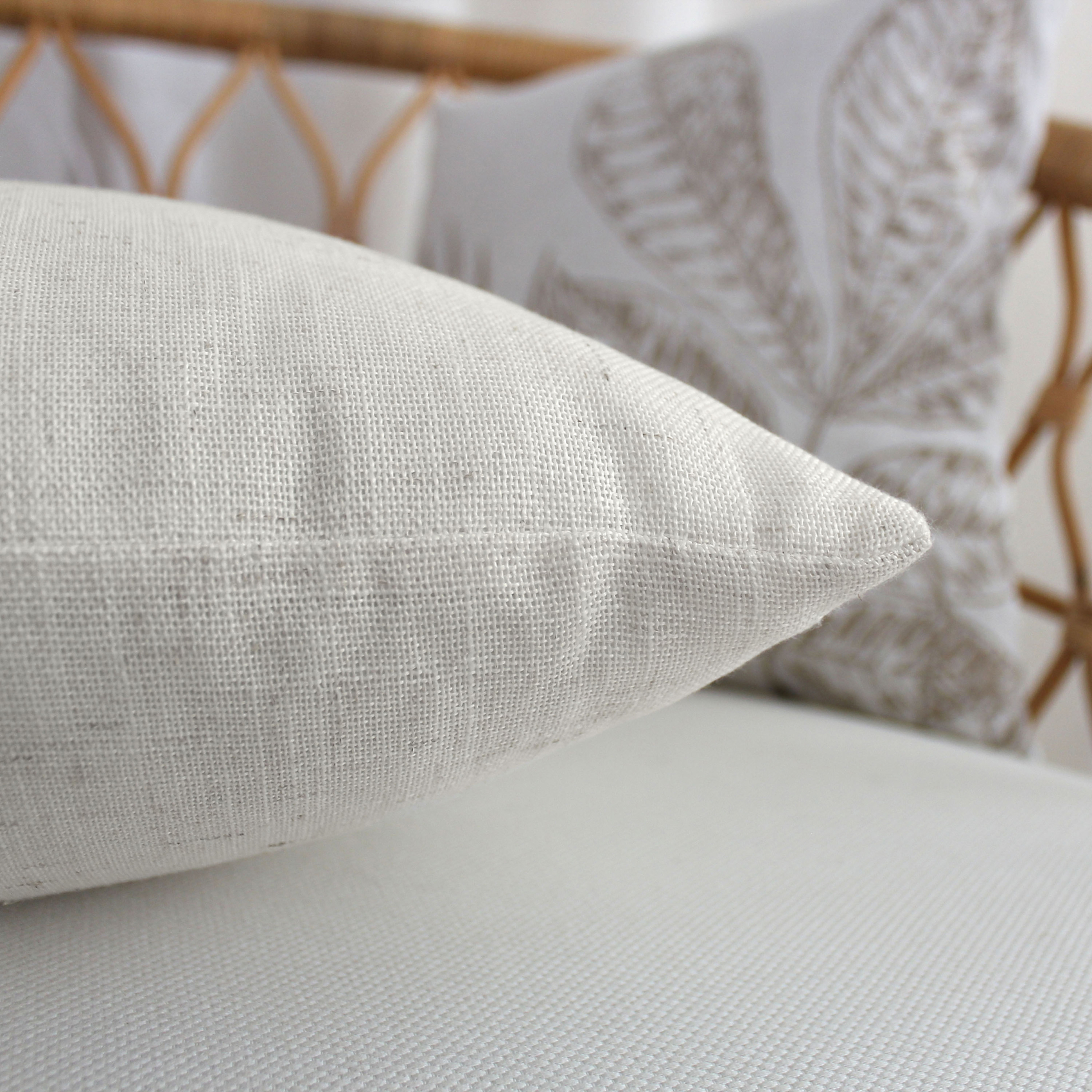 Coussin carré effet lin — vue 6