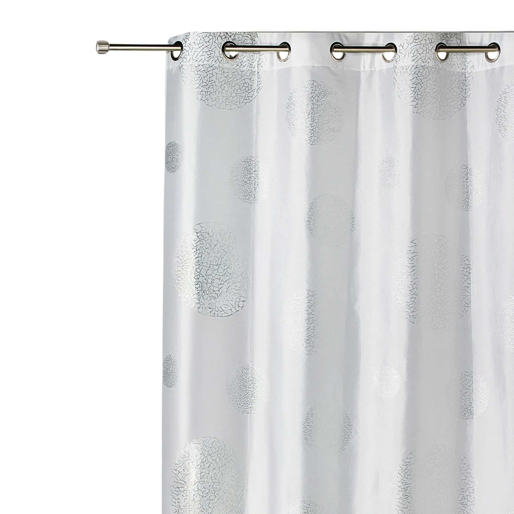 Rideau ameublement en Taffetas imprimé Argent — vue 3