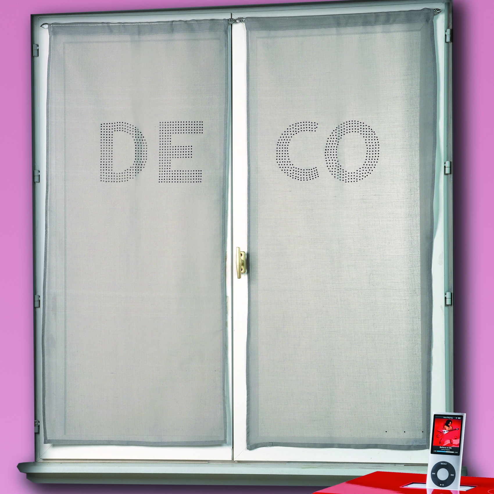 Paire de voilages étamine avec strass 'DECO' — vue 3