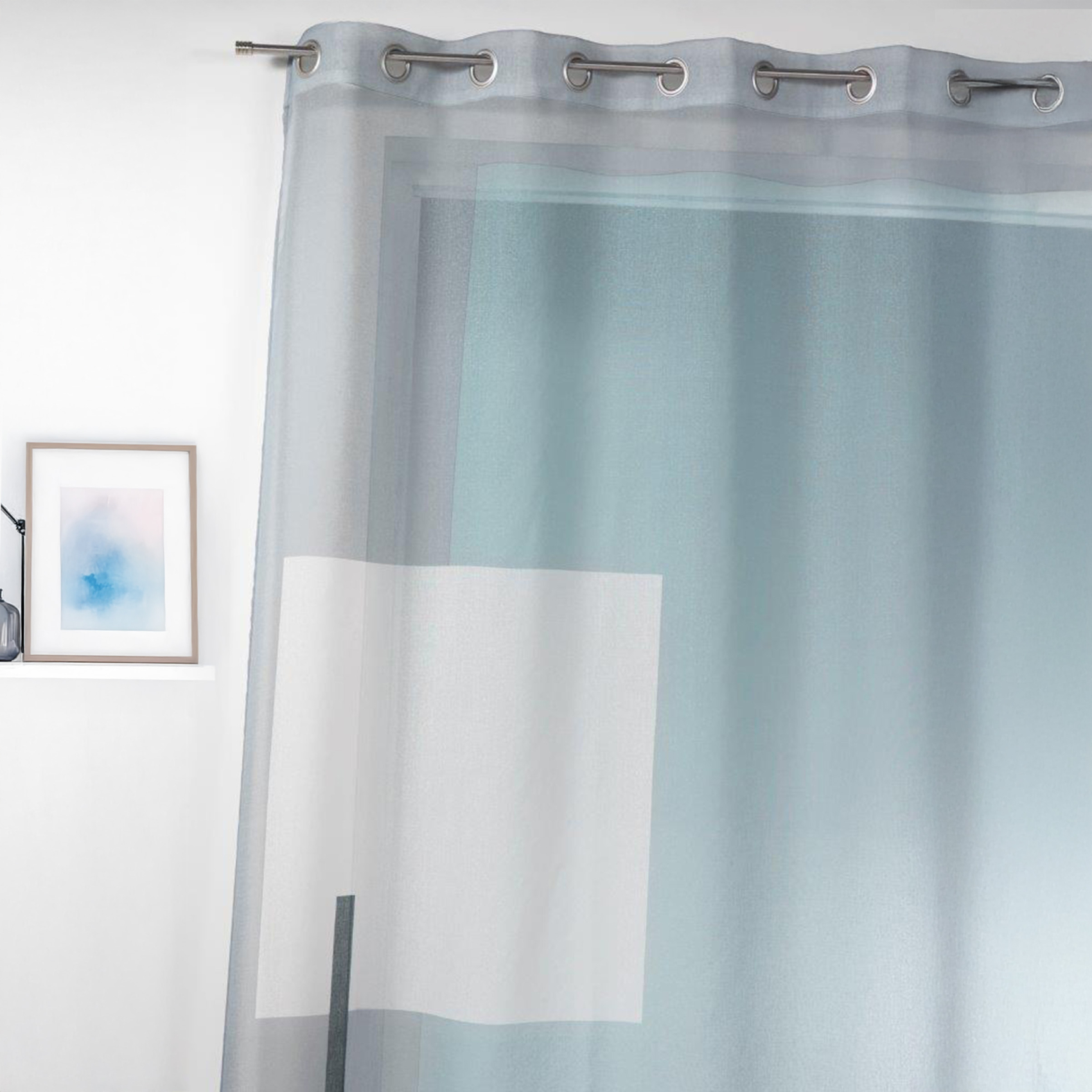 Voilage en étamine imprimée à motifs graphiques — vue 4