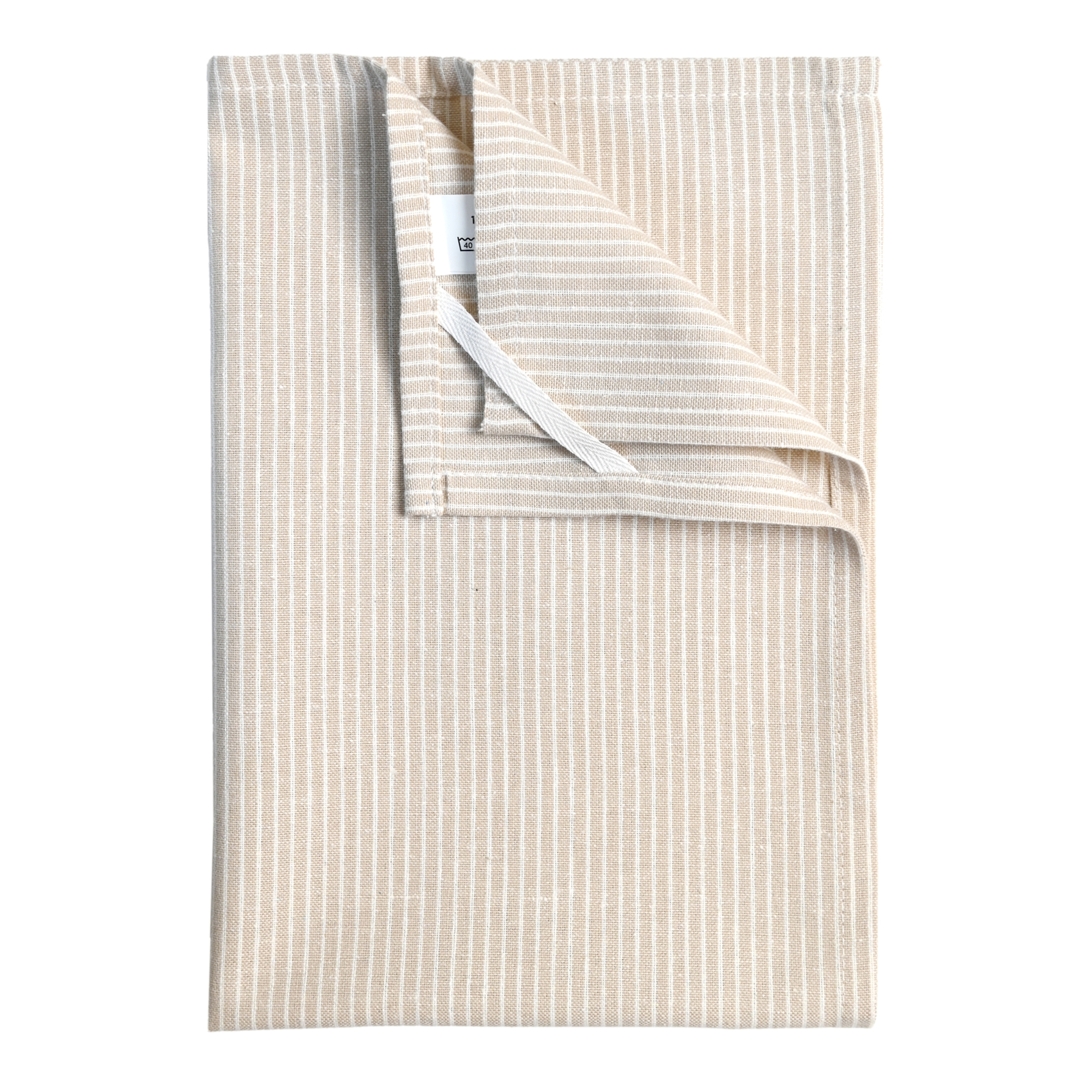 Torchon de cuisine en coton à fines rayures tissées