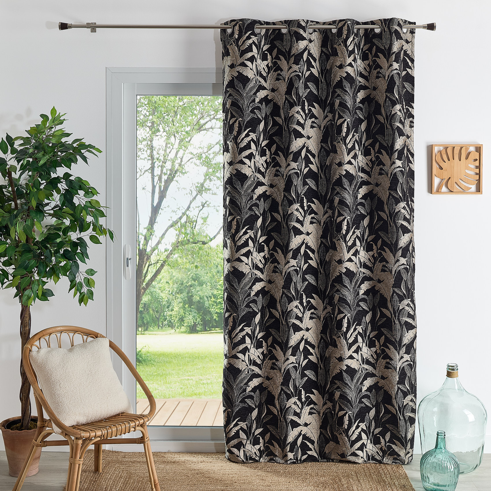 Rideau Jacquard Motif Jungle — vue 5