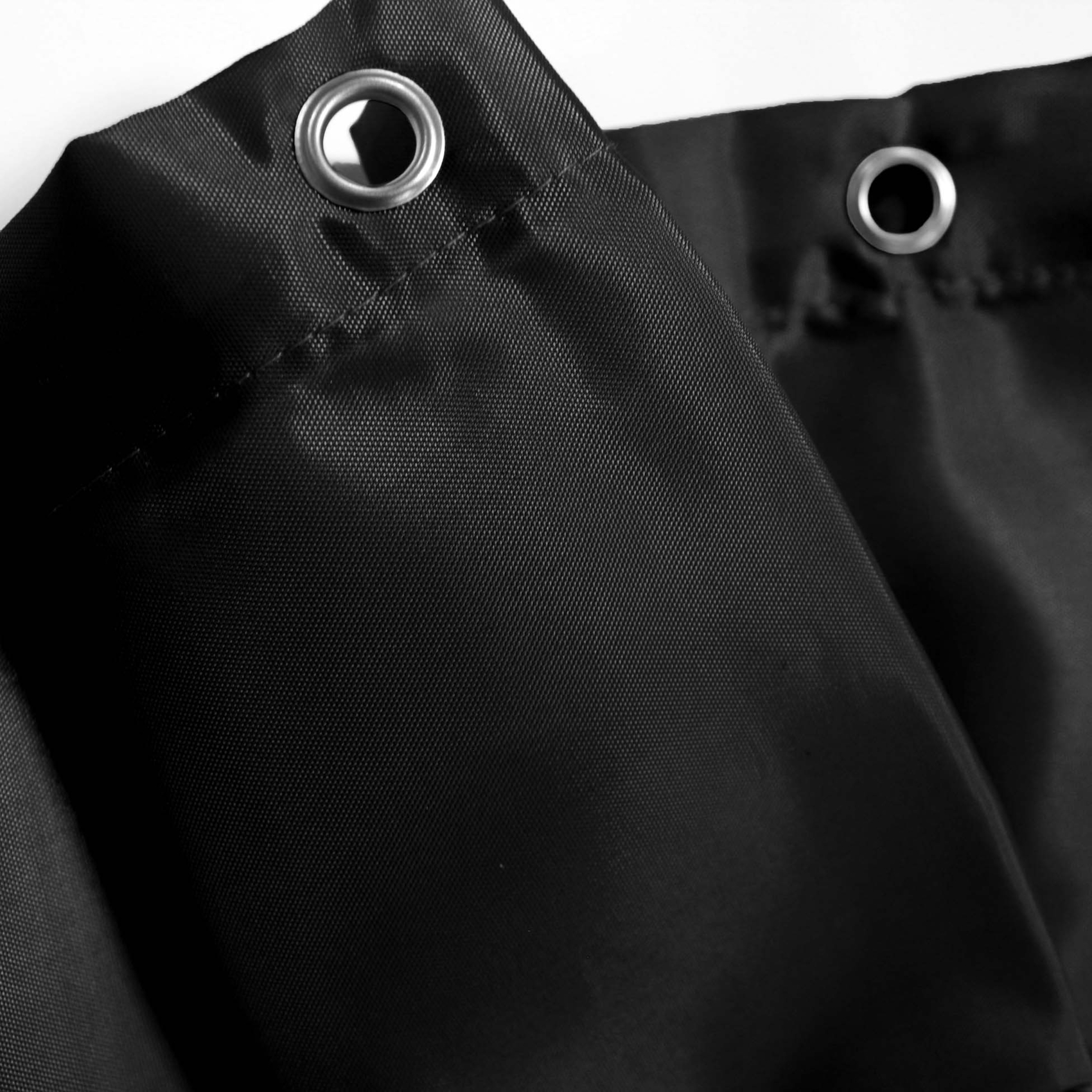 Rideau de douche uni avec crochets — vue 4