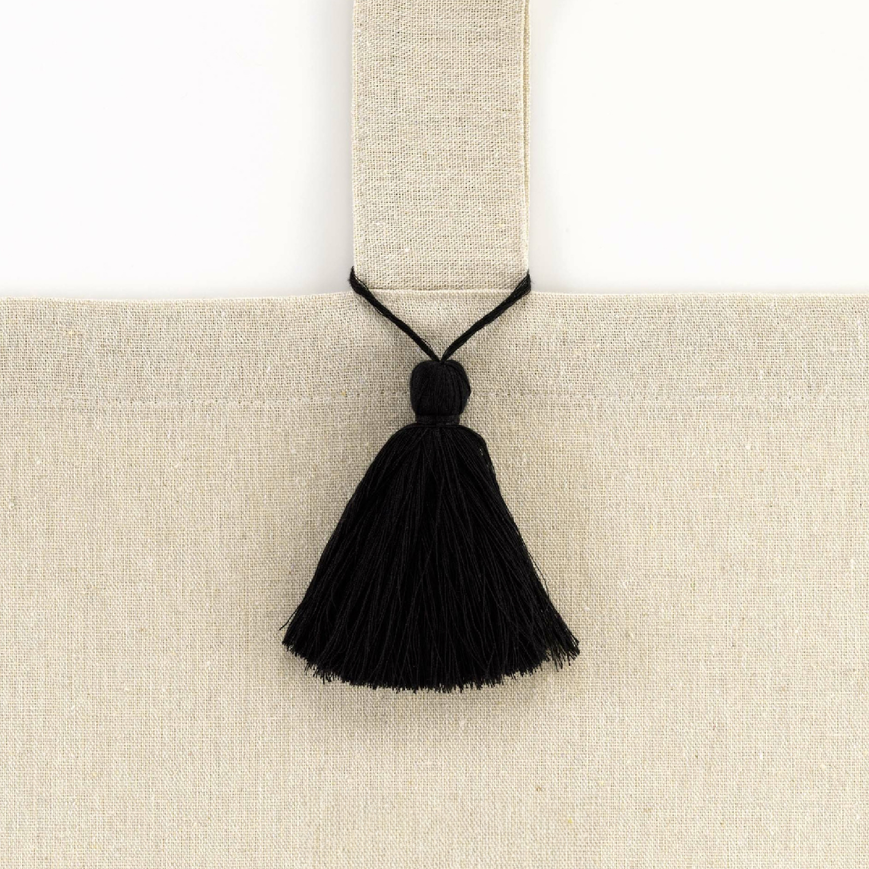 Rideau à Passants avec Pompons Uni — vue 4