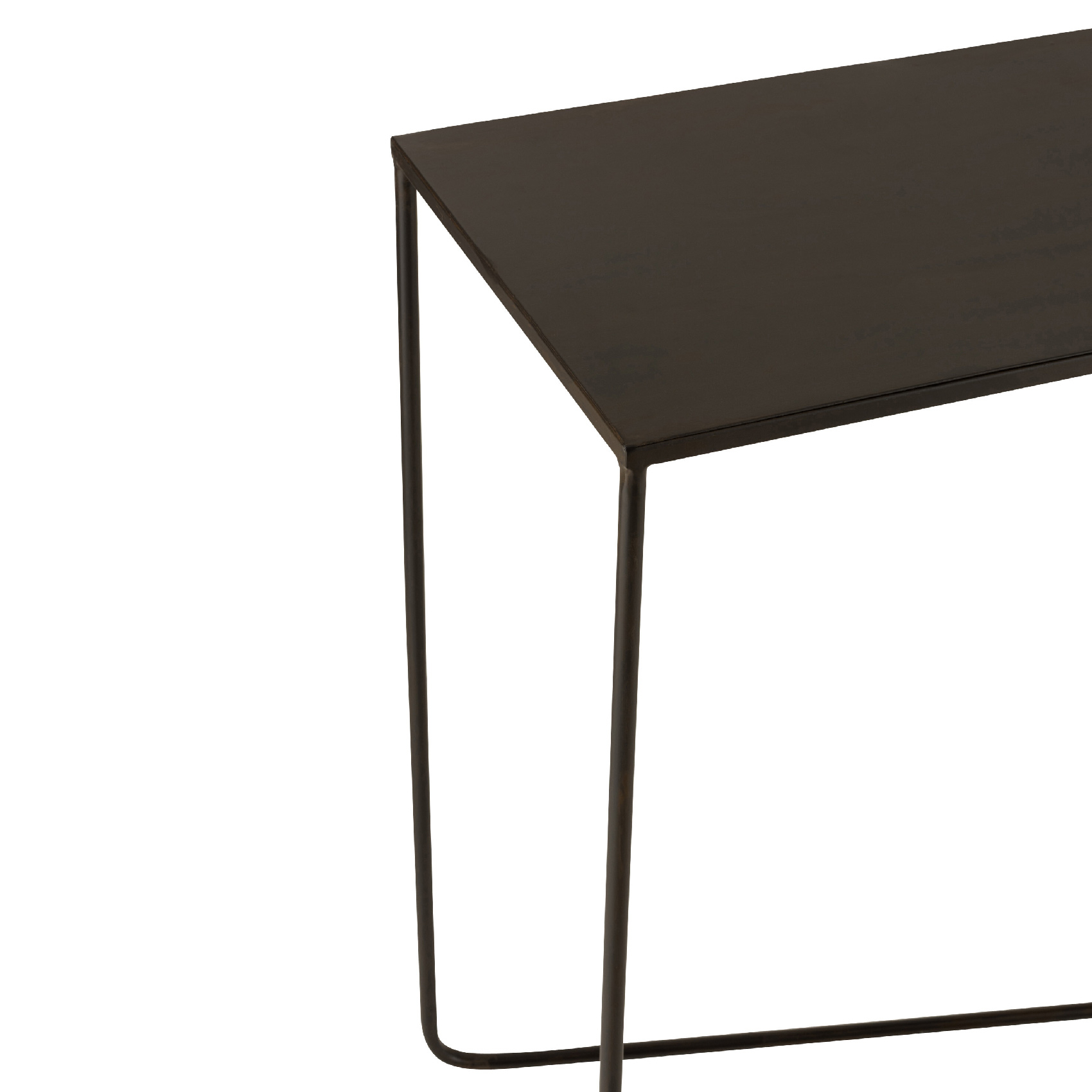 Console rectangulaire en métal avec pied en croix — vue 5