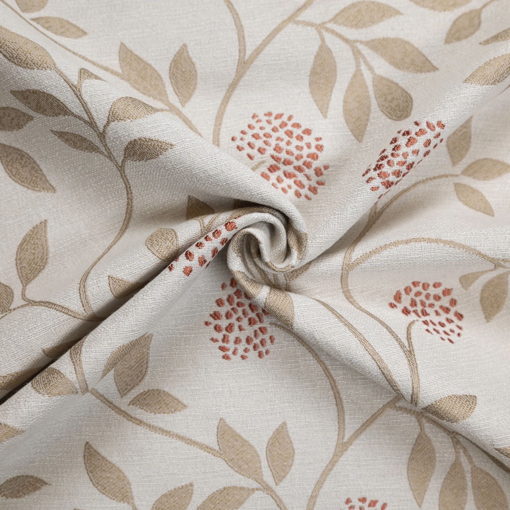 Rideau jacquard polycoton motifs végétaux — vue 3